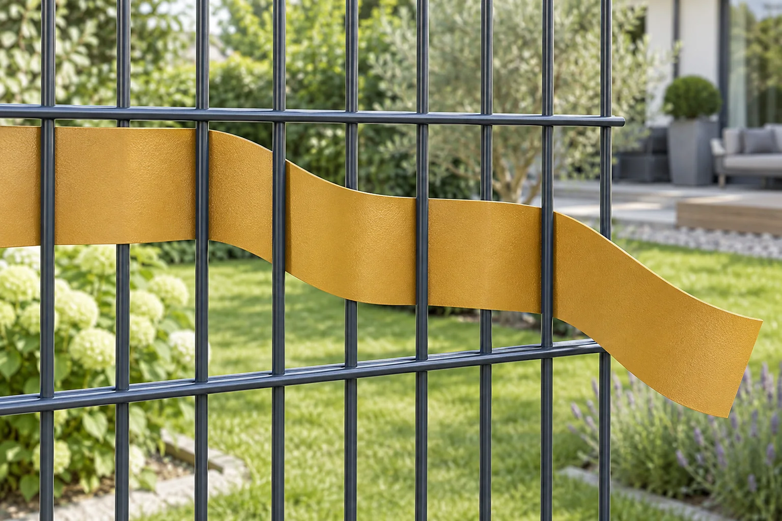 Geschwungener Trake za panelne ograde beim Ugrađivanje in einen Ograda s dvostrukom rešetkom