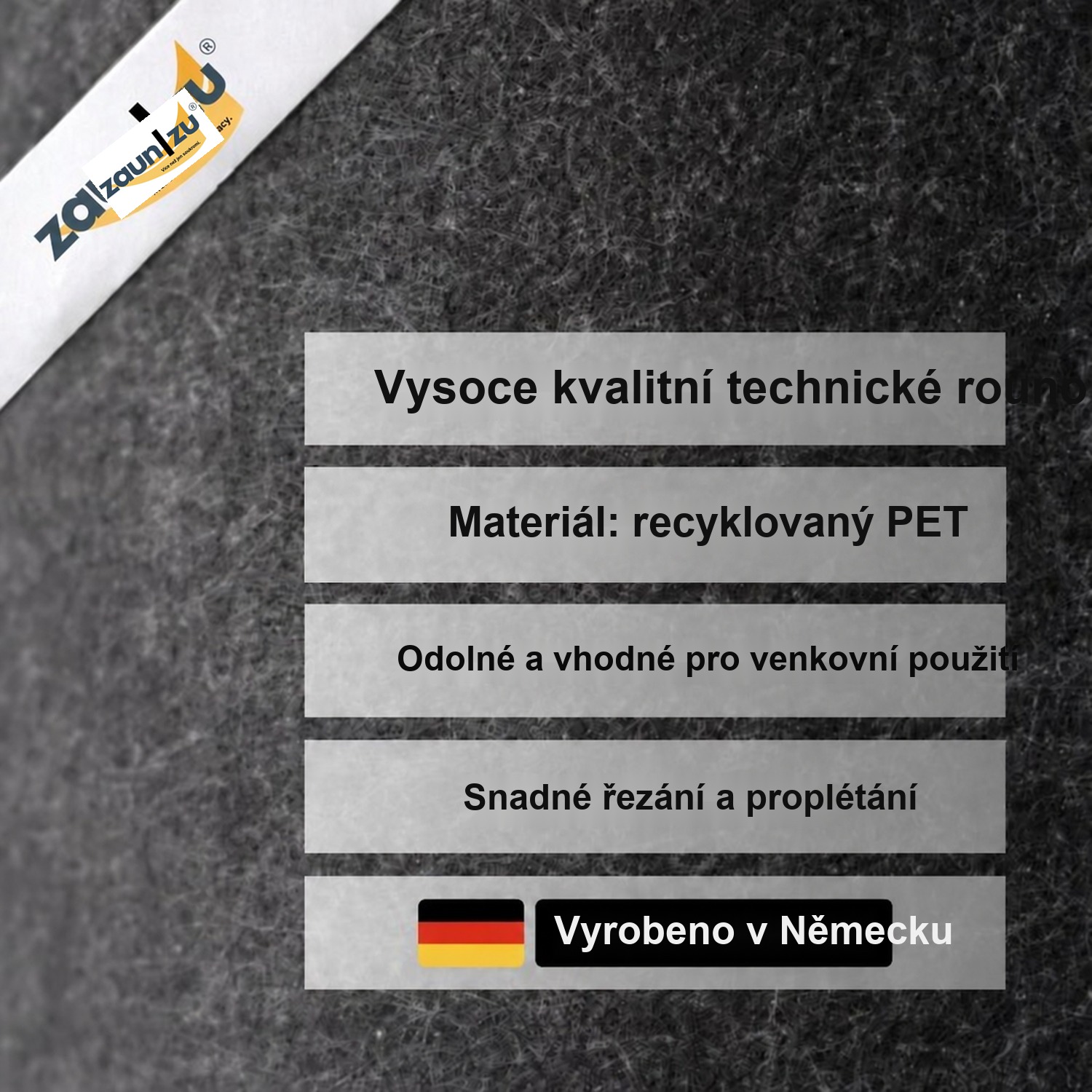 zaun|zu® stínicí pásy Designové rouno jednotlivý pás Dekor Ornament – 2,55 m – Pohled 4