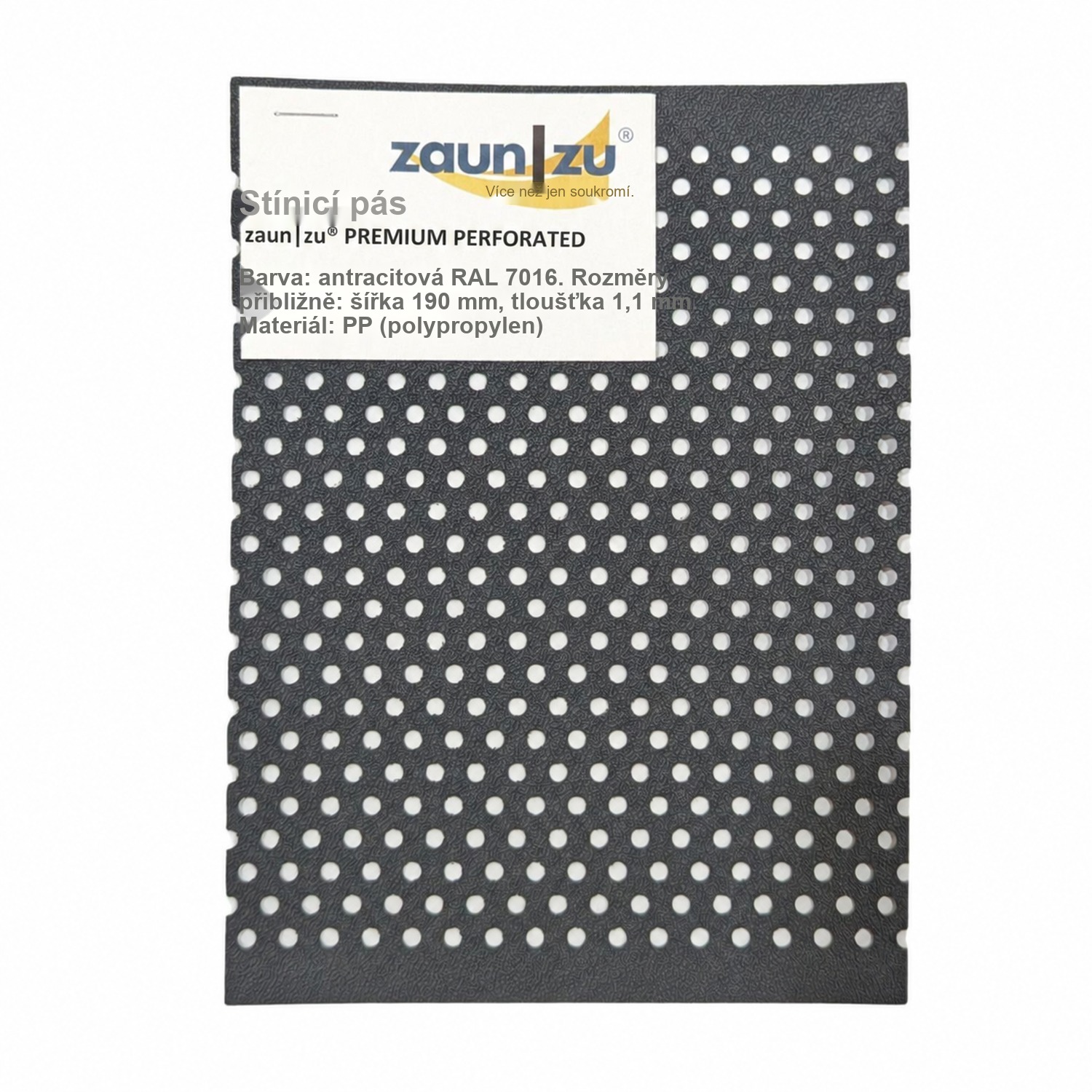 stínicí pásky zaun|zu® PREMIUM GELOCHT vzor vyzkoušet před nákupem – 14,0 cm – Pohled 3