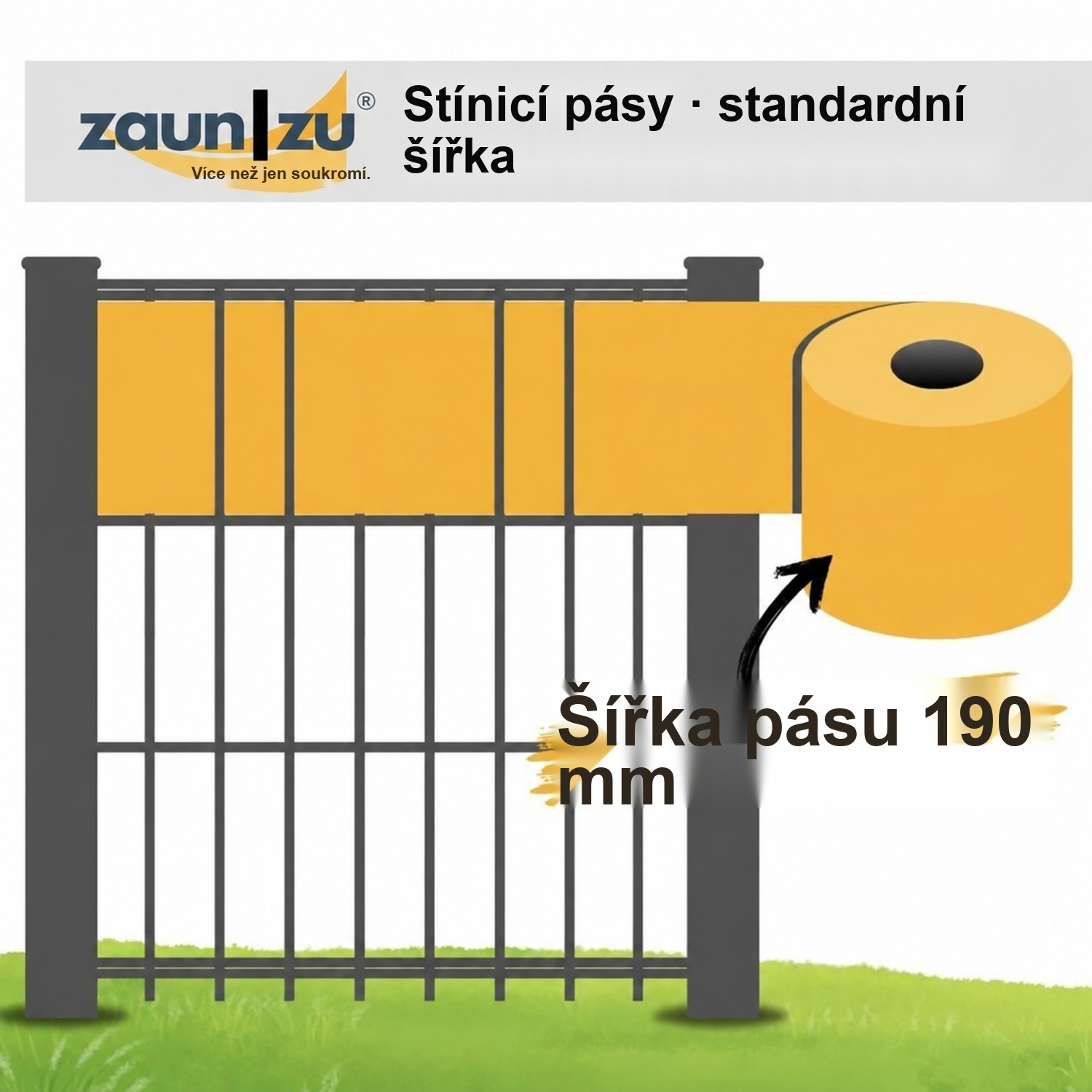 zaun|zu® stínicí pásy RATTAN vzorek k vyzkoušení před nákupem – 14,0 cm – Pohled 2