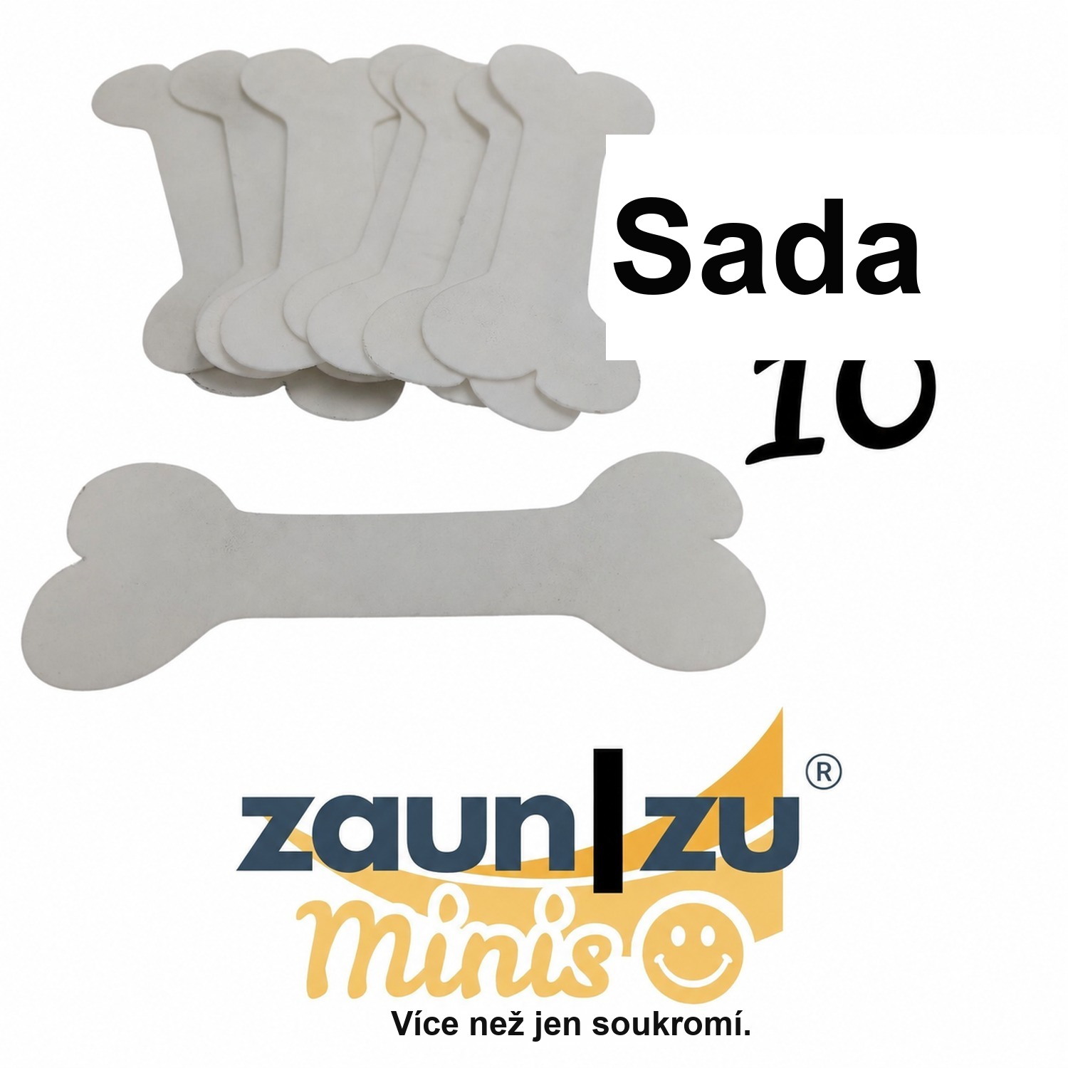 zaun|zu Minis - Psí kosti balení 10 ks dekorativní prvek pro plot z dvojitých drátěných panelů – 14 cm – Pohled 2