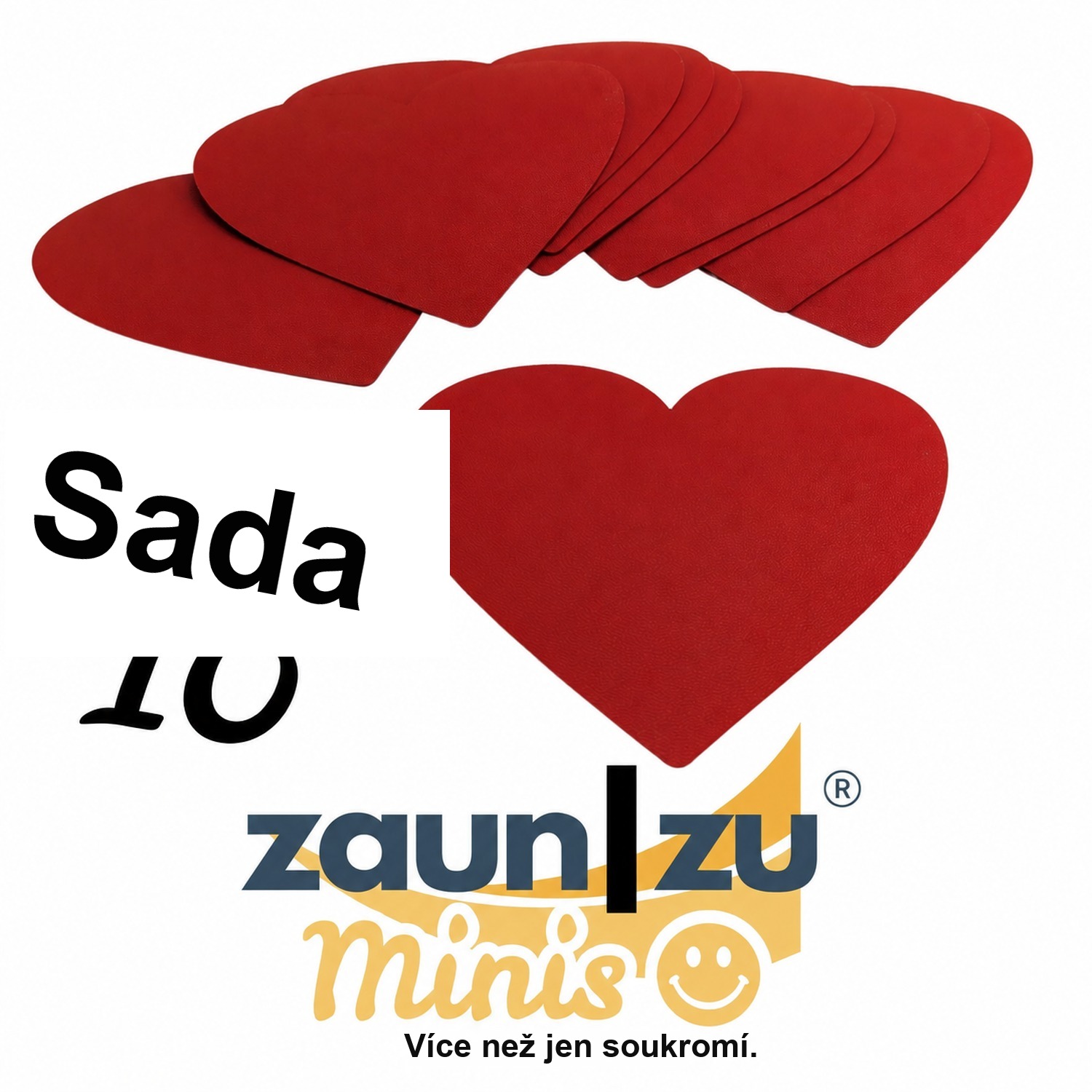 zaun|zu Minis - Srdce balení 10 ks dekorativní prvek pro plot z dvojitých drátěných panelů – 14 cm, Červená – Pohled 4