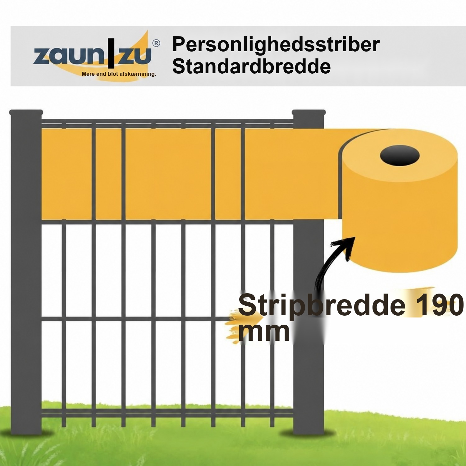 afskærmningsstrimler zaun|zu® design-flies 26 m roll for dobbelttrådshegn – 26,0 m – Udtalelse 2