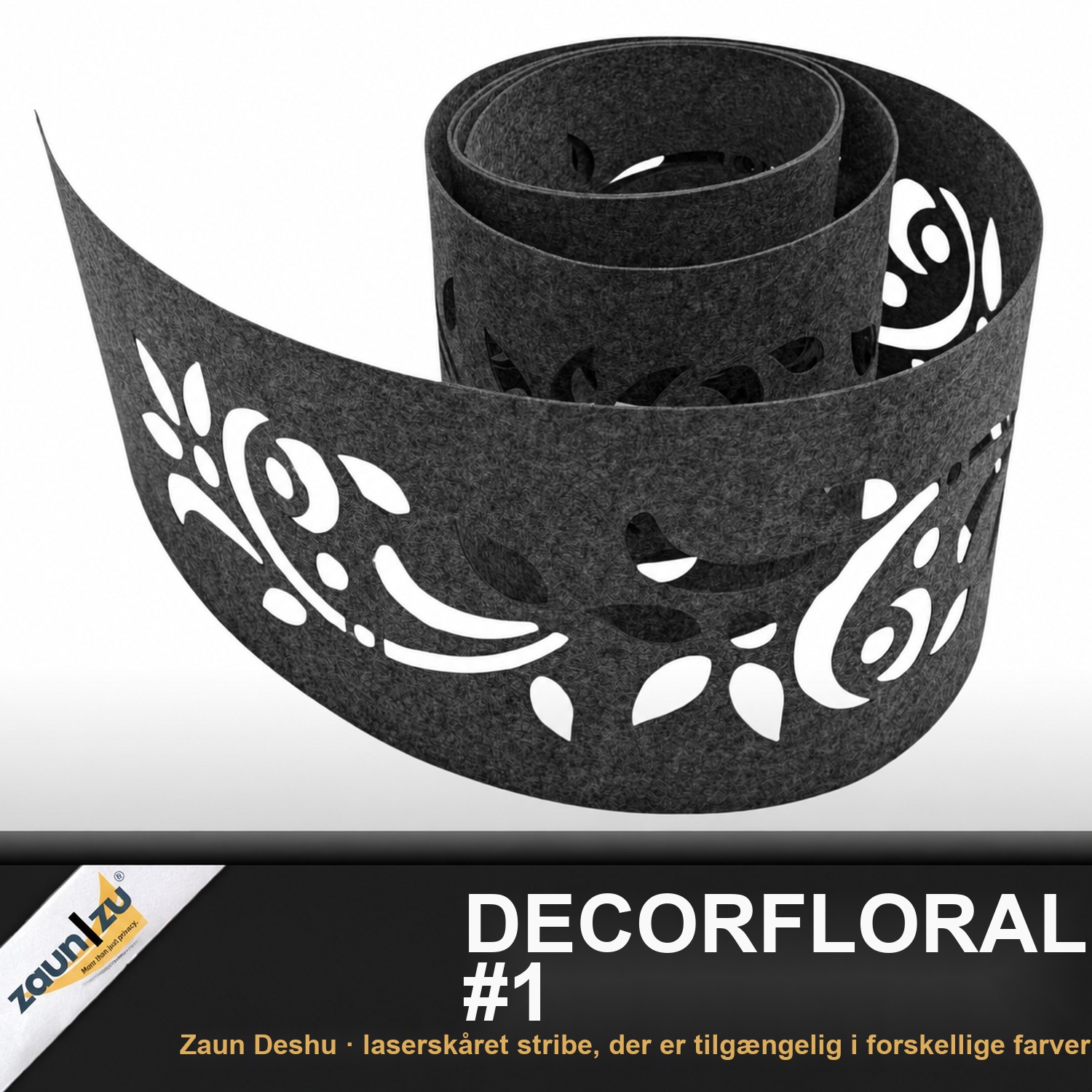 zaun|zu® Design Vlies dekoration Floral #1: afskærmningsstrimler med lasermønster til dobbeltbjerg – Udtalelse 2