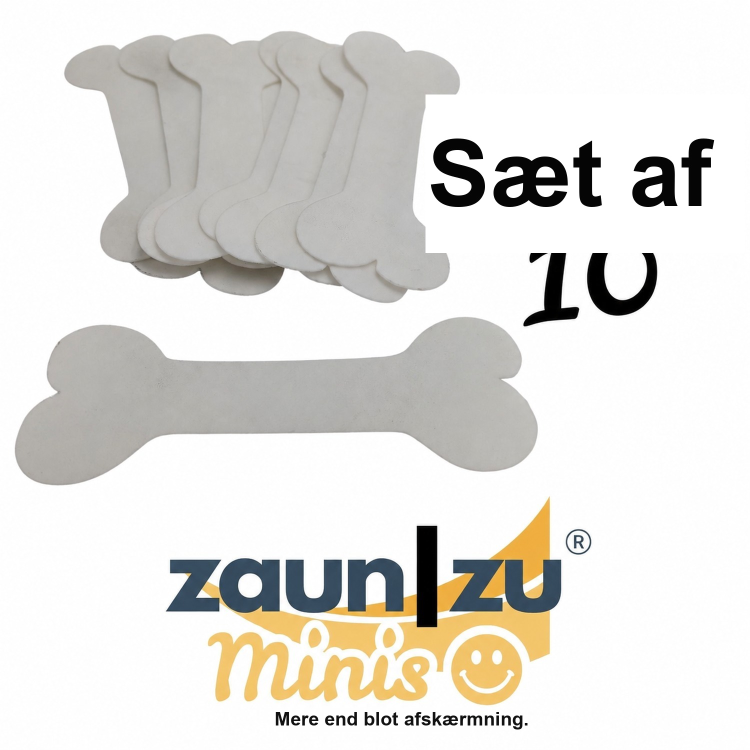 zaun|zu® Minis - Hundeben 10er Pack Dekokontakt til dobbelttrådshegn – 14 cm, Det er hvid – Udtalelse 2
