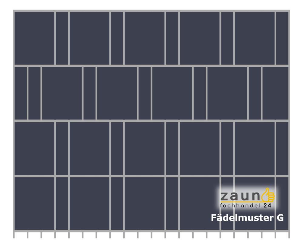 Padrões de tecelagem G mit versetzter Akzentreihe