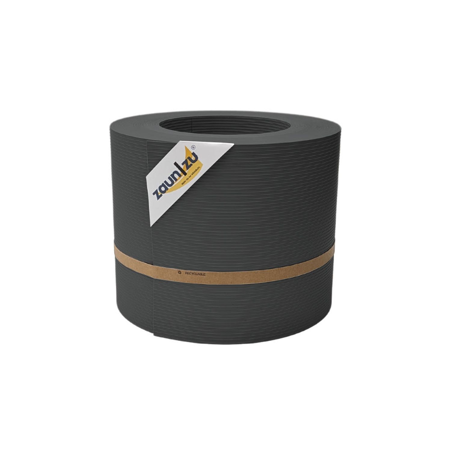 afskærmningsstrimler zaun|zu® RILLE 26 m roll for dobbelttrådshegn – 26,0 m, Antrazit (RAL 7016)