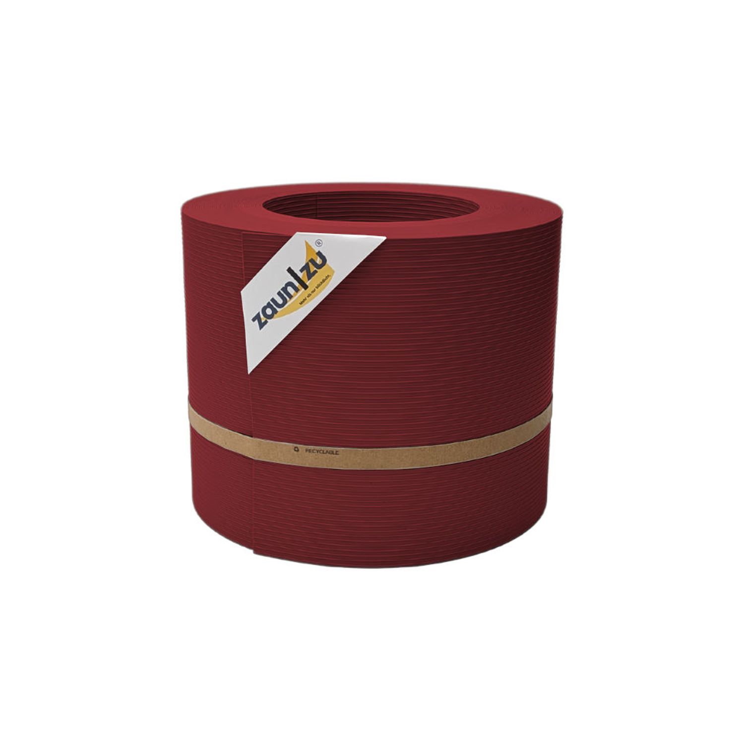afskærmningsstrimler zaun|zu® RILLE 26 m roll for dobbelttrådshegn – 26,0 m, Bordeauxrot (RAL 3011)