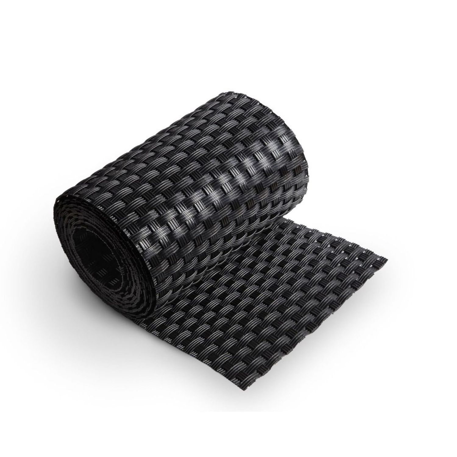 benzi de protecție vizuală zaun|zu® RATTAN Single-bar 2,55 m pentru gard – Negru