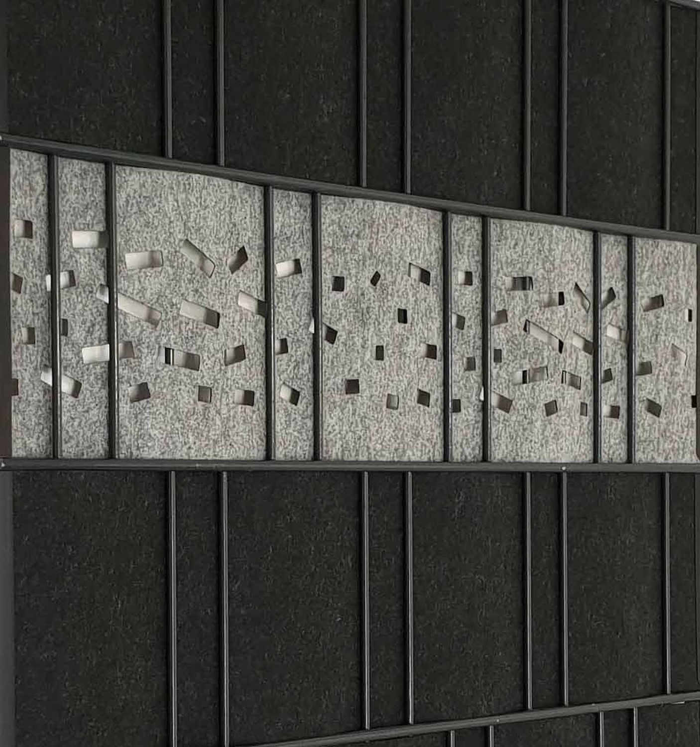 benzi de protecție vizuală zaun|zu® design-flies single strip decor Criss Cross – 2,55 m, Hellgrau – Învățământul 2