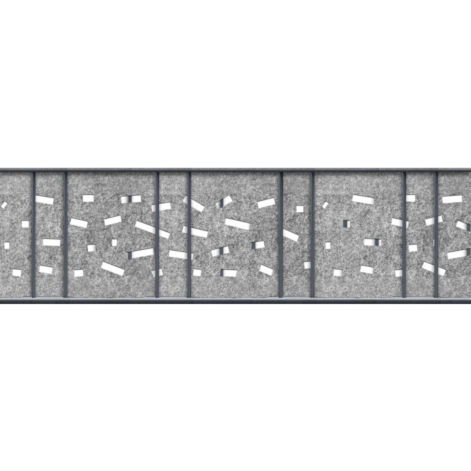 benzi de protecție vizuală zaun|zu® design-flies single strip decor Criss Cross – 2,55 m, Hellgrau