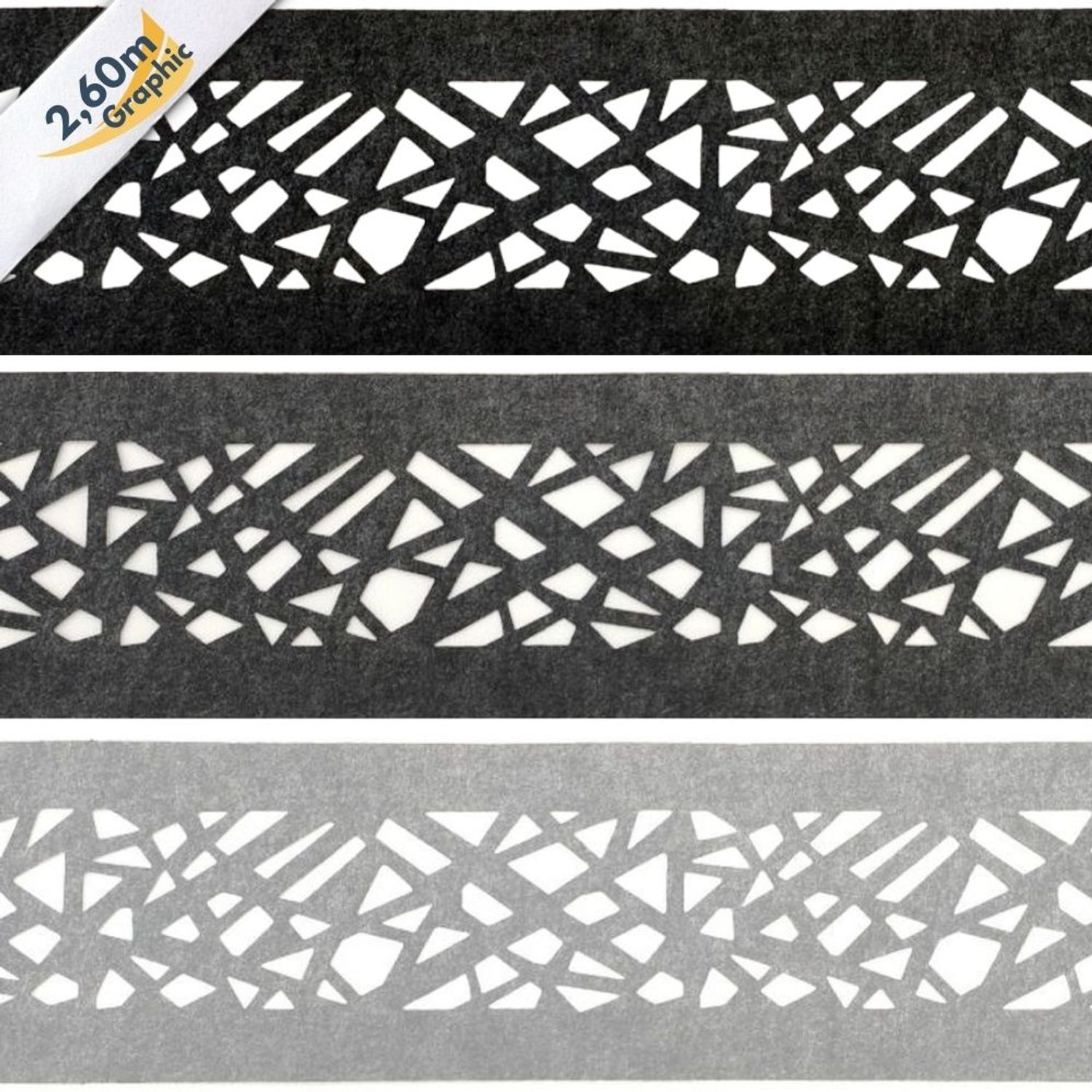 zichtstroken zaun|zu Design nonwoven single strook decor Graphic – 2,55 m – Beeld 2