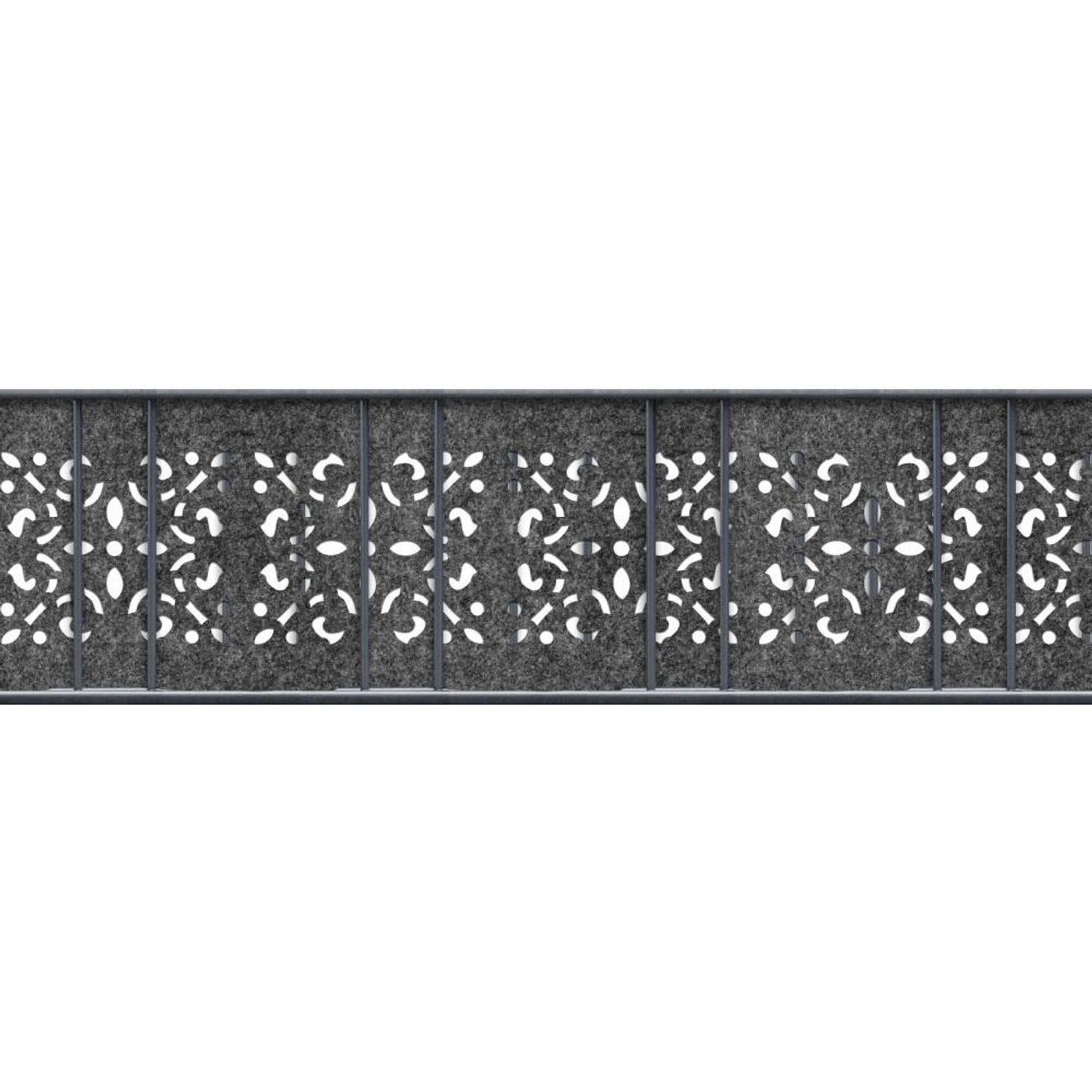 Privacy screen strips zaun|zu Design fleece single strip decor ornament – 2,55 m, Anthracite