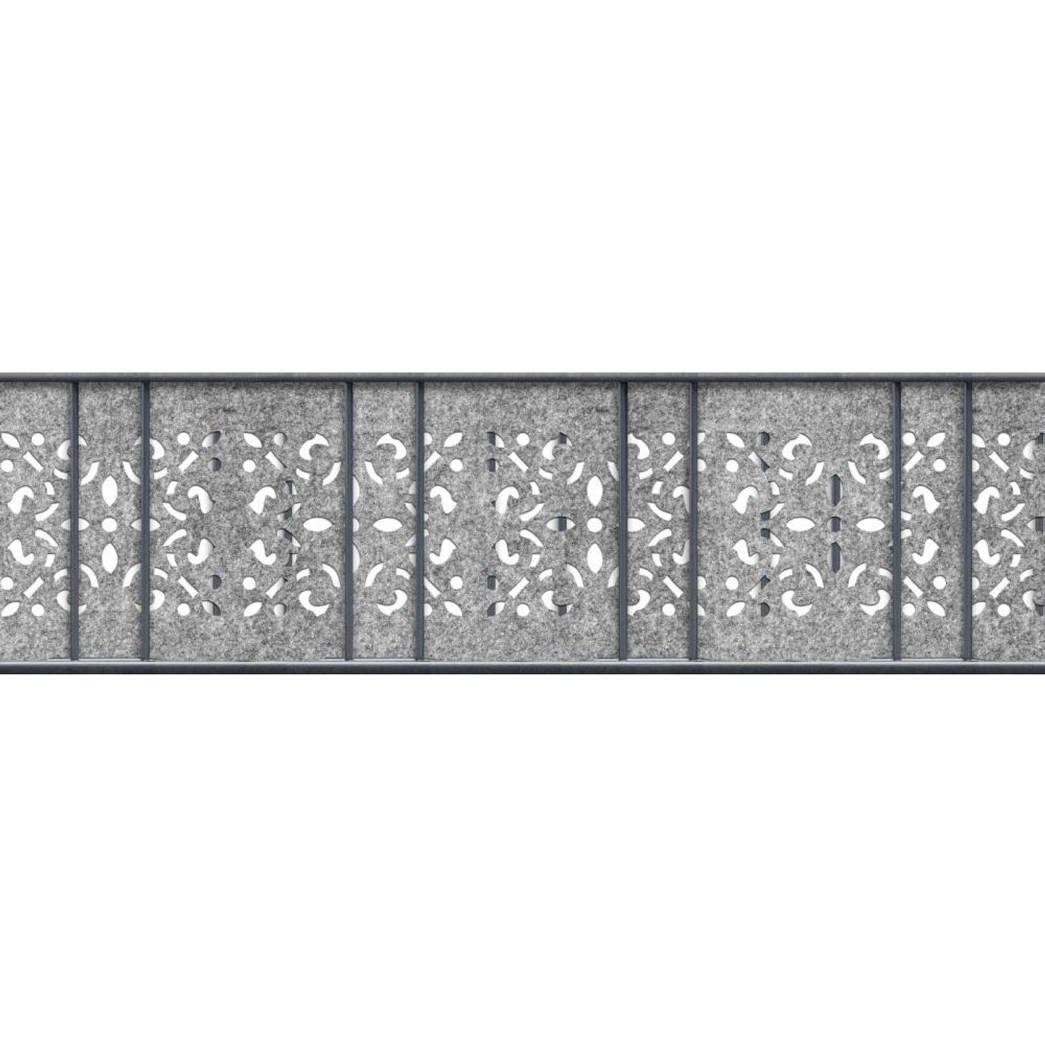 afskærmningsstrimler zaun|zu® design flåder enkeltstråle dekoration ornament – 2,55 m, Hellgrau