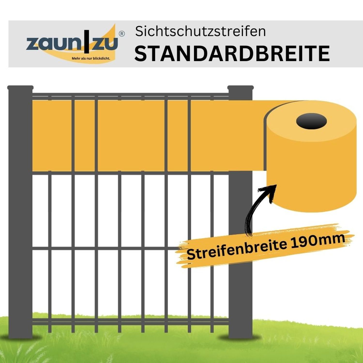 afskærmningsstrimler zaun|zu® design flåder enkeltstråle dekoration ornament – 2,55 m, Hellgrau – Udtalelse 4