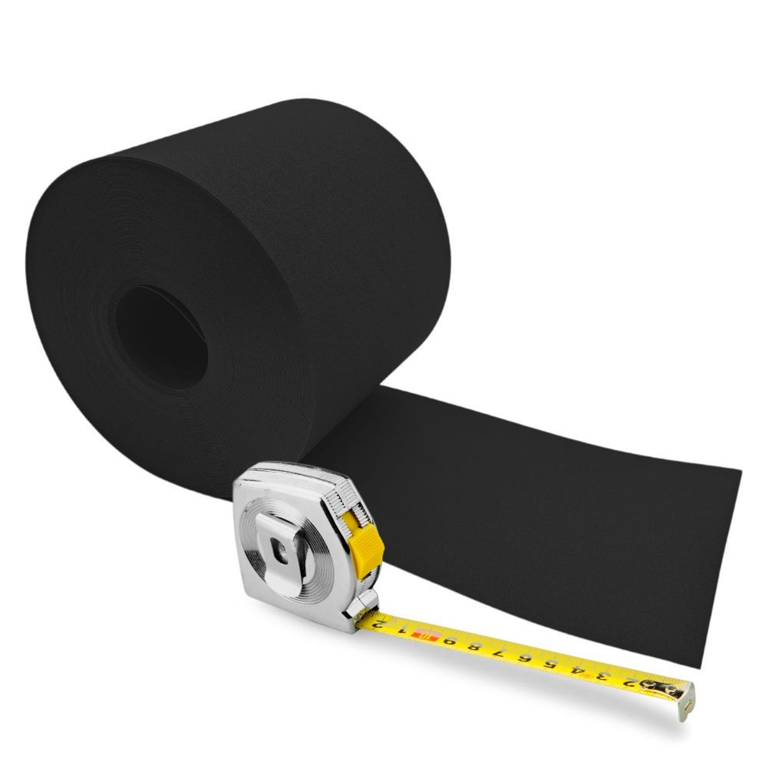 Sichtschutzstreifen zaun|zu PREMIUM individueller Zuschnitt für den Zaun – 2,55 m, Tiefschwarz (RAL 9005) und Länge: 33m