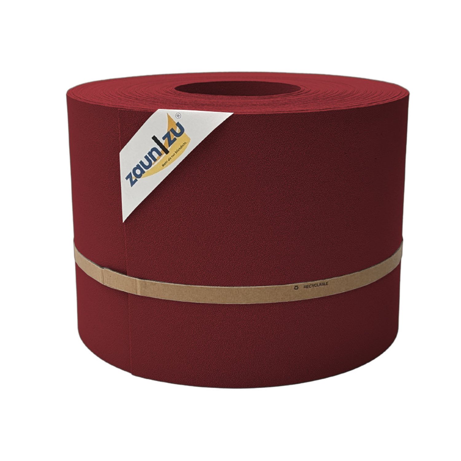 lamas de ocultación zaun|zu PREMIUM Rollo de 35m para la cerca de malla de alambre gemelo – 35,0 m, Bordeauxrot (RAL 3011)