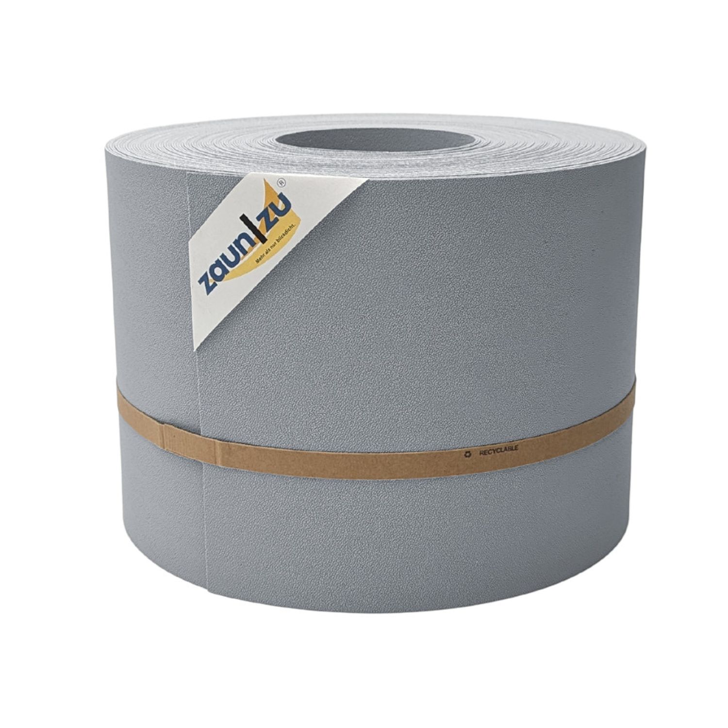 afskærmningsstrimler zaun|zu® PREMIUM 35 m rolle for dobbelttrådshegn – 35,0 m, Fenstergrau (RAL 7040)