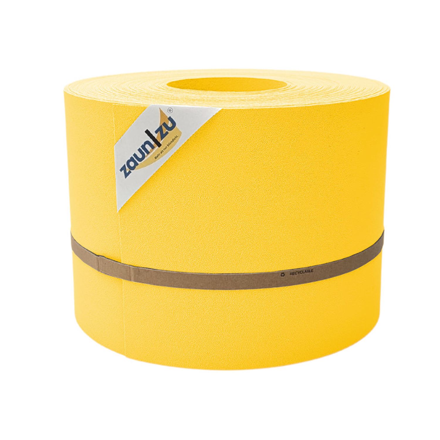 Privacy screen strips zaun|zu PREMIUM 35 m roll for the twin-wire mesh fence – 35,0 m, Yellow (RAL 1018)