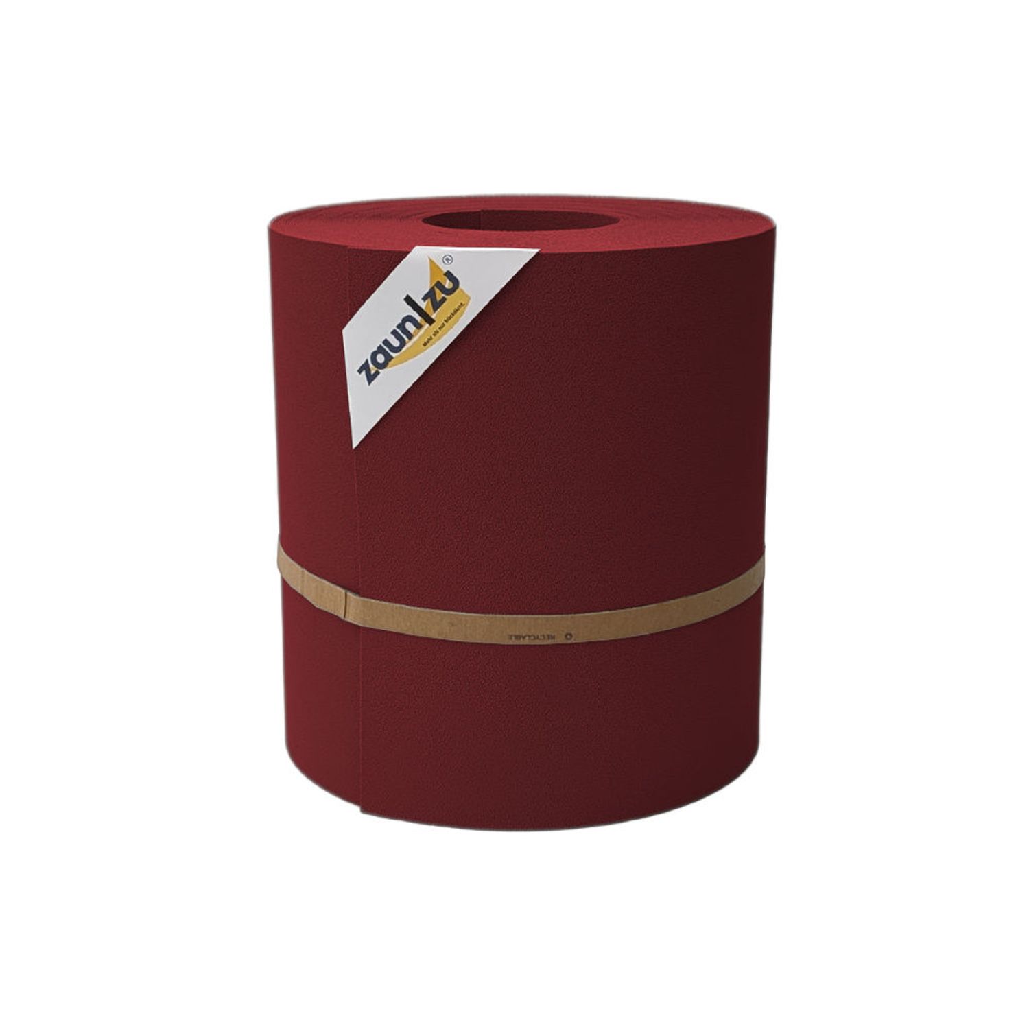Sichtschutzstreifen zaun|zu PREMIUM MAXI 26m Rolle für den 24cm Stabmattenzaun – 26,0 m, Bordeauxrot (RAL 3011)