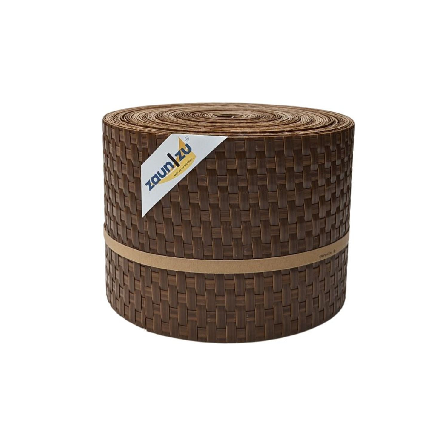 Sichtschutzstreifen zaun|zu RATTAN 26m Rolle für den Doppelstabmattenzaun – 26,0 m, Honigbraun