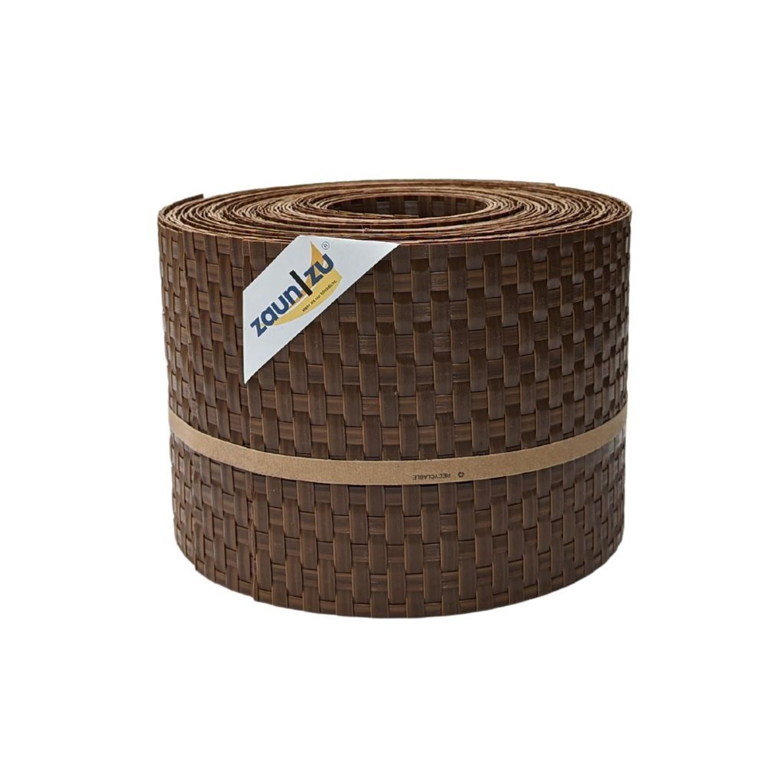 zaun|zu® stínicí pásy RATTAN 10 × jednotlivých pásů 2,55 m pro plot – Honigbraun