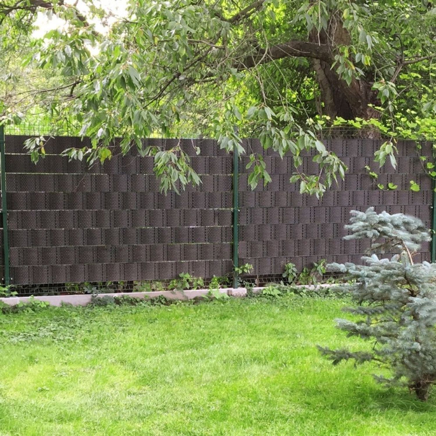 zaun|zu® stínicí pásy RATTAN 10 × jednotlivých pásů 2,55 m pro plot – Honigbraun – Pohled 7
