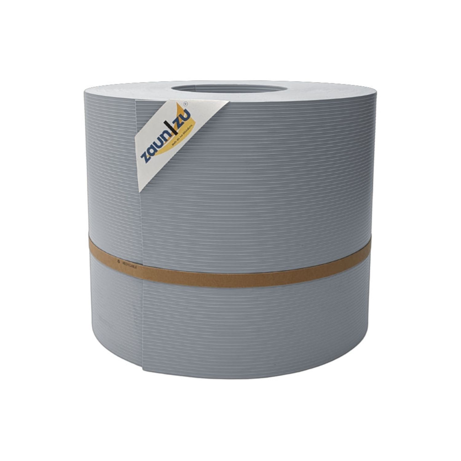 benzi de protecție vizuală zaun|zu® RILLE MAXI 50 m rol pentru perete de cârti – 50,0 m, Fenstergrau (RAL 7040)