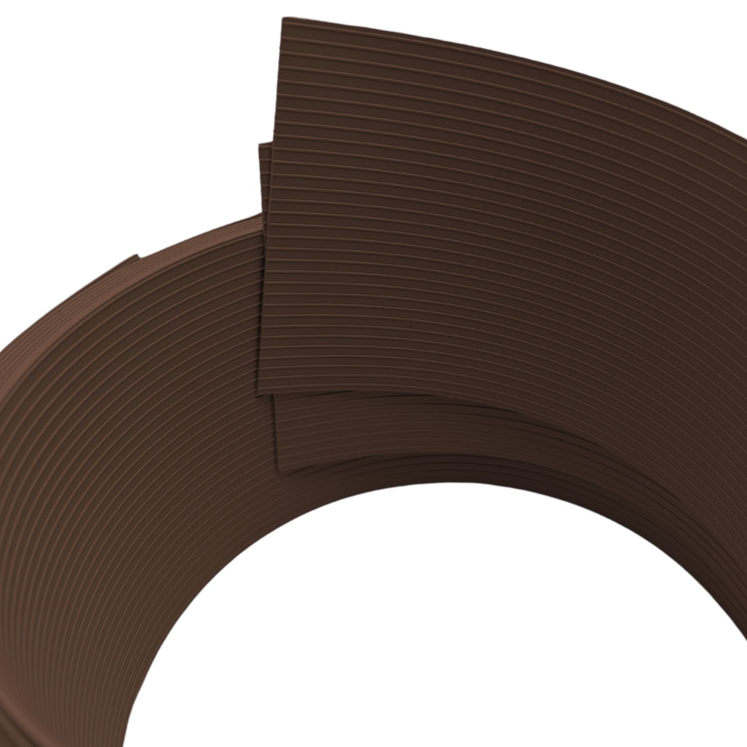 zaun|zu® RILLE HALBE single strip 2,55 m: privacy screen strips PP for the fence – Brown (RAL 8011) – View 2