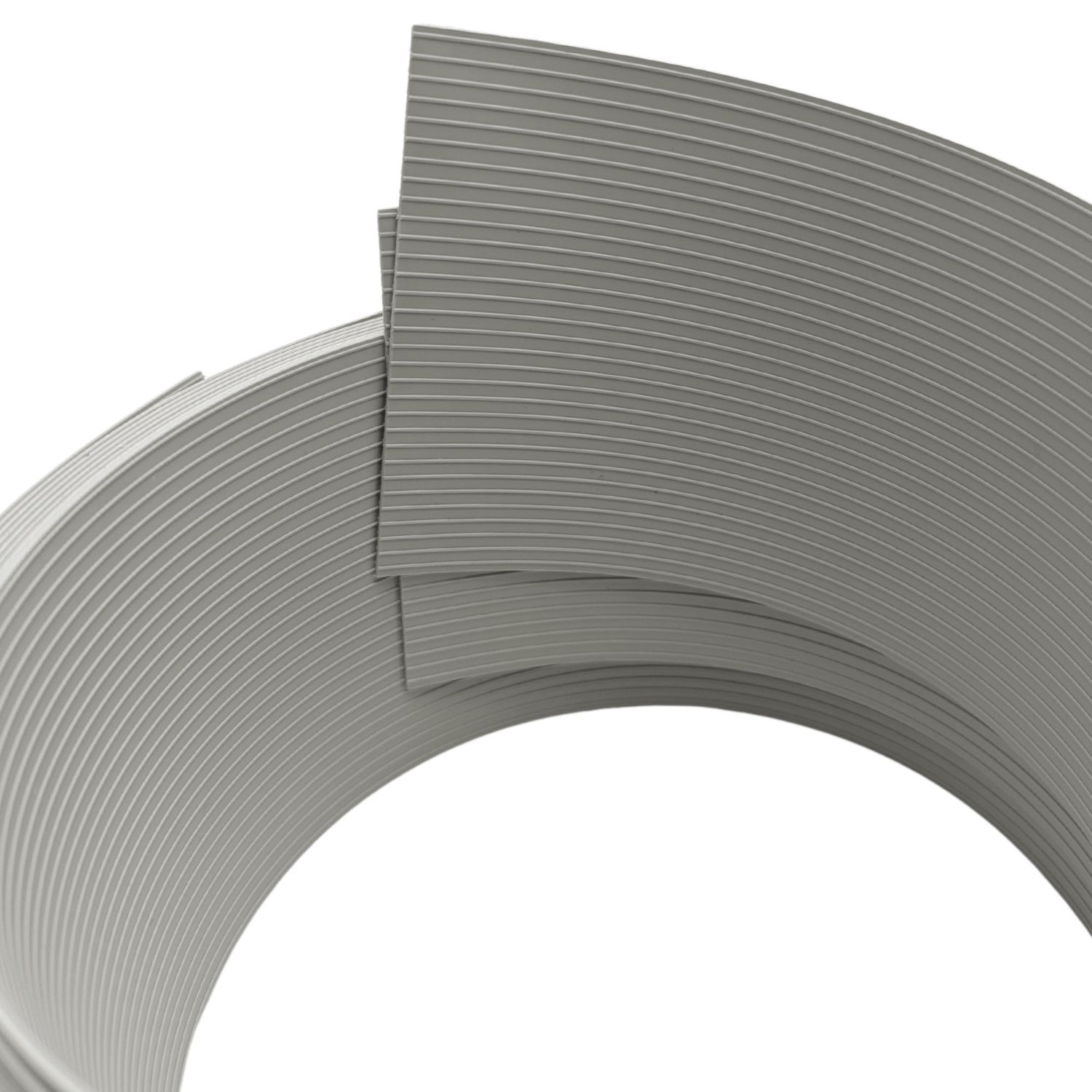 zaun|zu® RILLE HALBE bandes individuelles 2,55 m: lamelles occultantes PP pour la clôture – Steingrau (RAL 7030) – Affichage 2