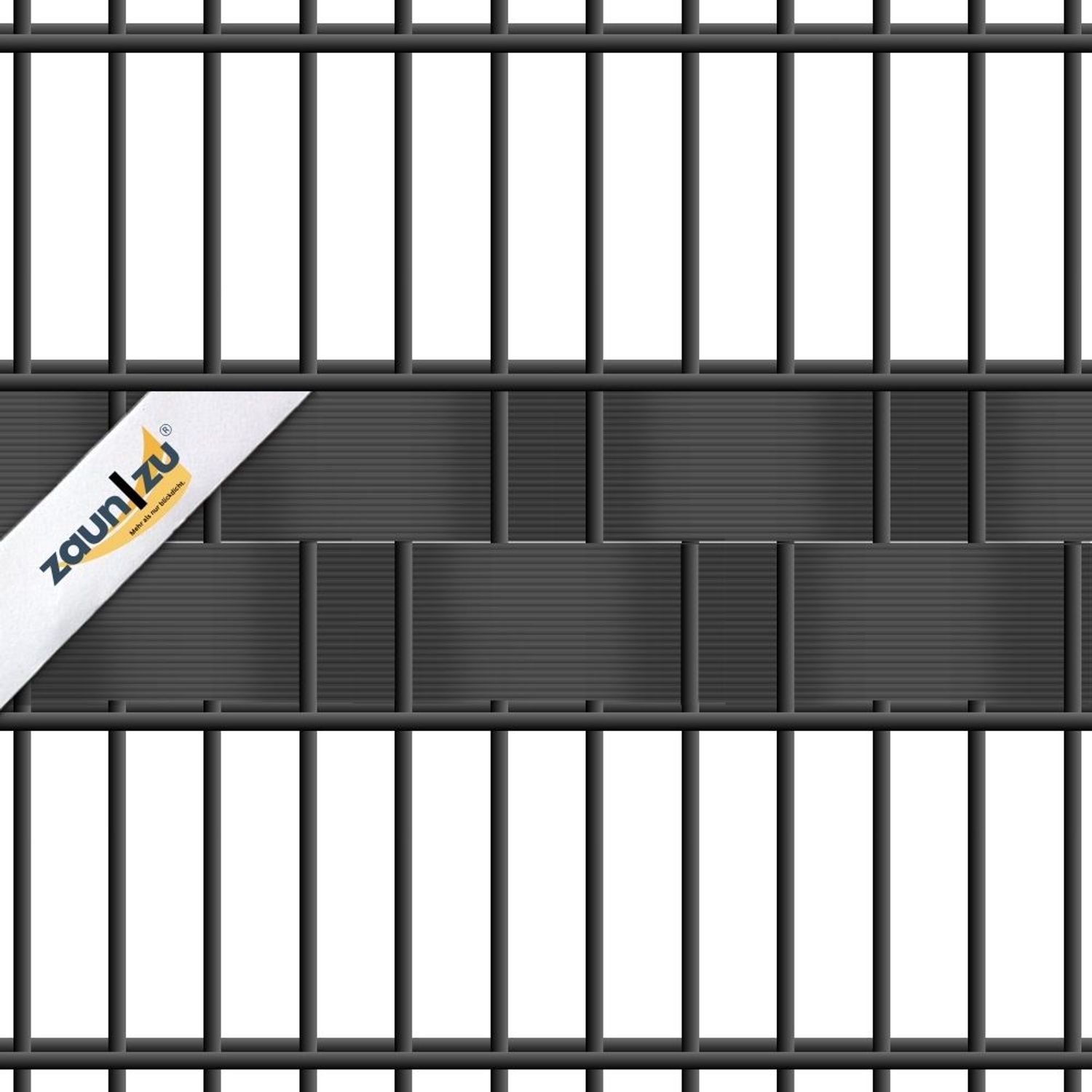 zaun|zu® RILLE HALBE bandes individuelles 2,55 m: lamelles occultantes PP pour la clôture