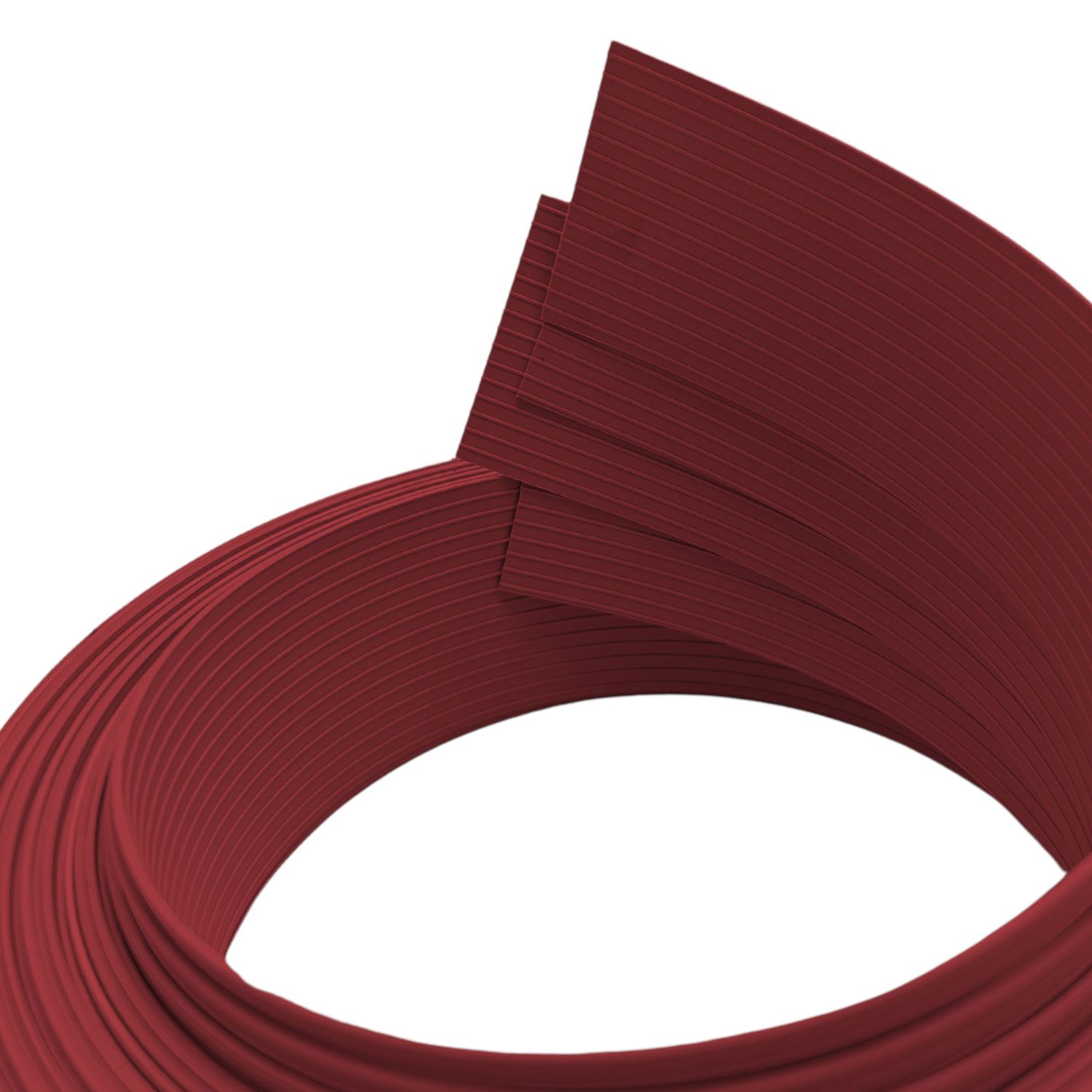 zaun|zu® RILLE VIERTEL Set Single Stripes 2,55 m: tieniace pásy PP pre plot – Bordeauxrot (RAL 3011) – Pohľad 2