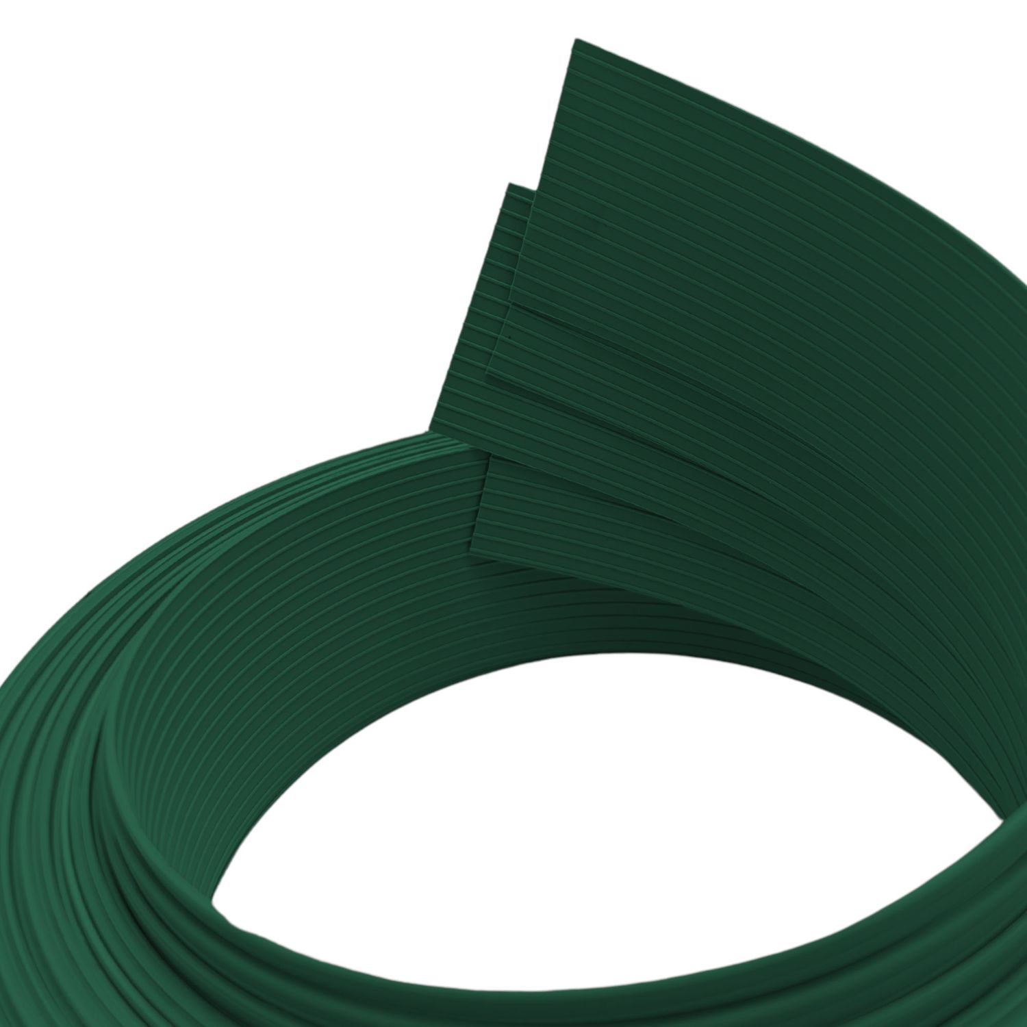 zaun|zu® RILLE VIERTEL Set Single Stripes 2,55 m: privacy screen strips PP for the fence – Green (RAL 6005) – View 2