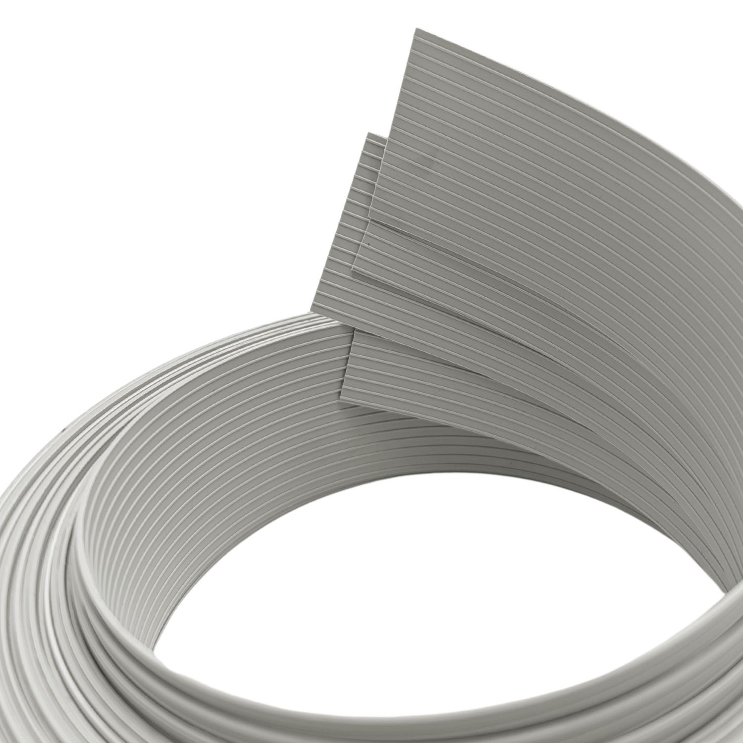 zaun|zu® RILLE VIERTEL Set Einzelstreifen 2,55 m: Sichtschutzstreifen PP für den Zaun – Steingrau (RAL 7030) – Ansicht 2