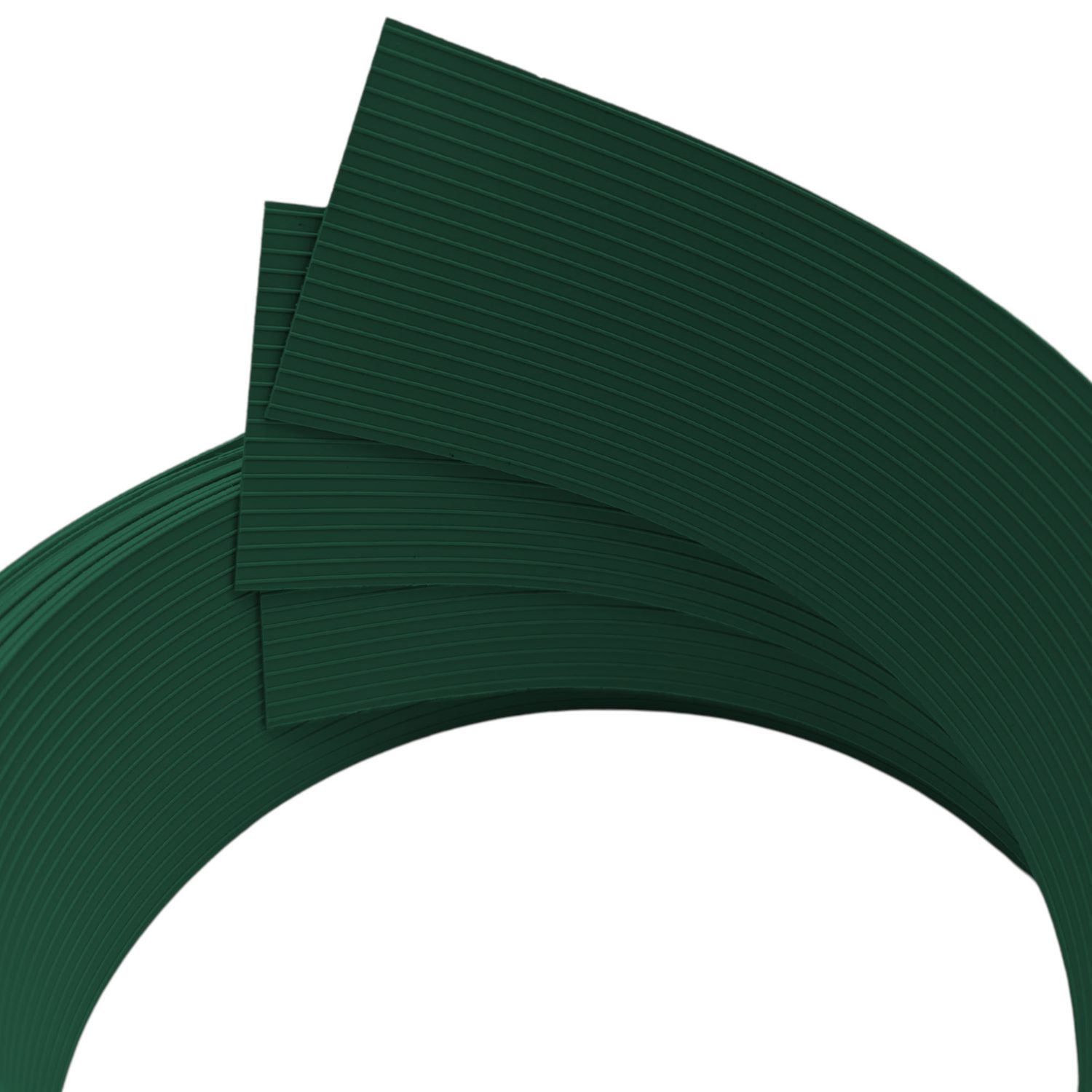 zaun|zu® RILLE DRITTEL Set Single Stripes 2,55 m: tieniace pásy PP pre plot – Zelená (RAL 6005) – Pohľad 2