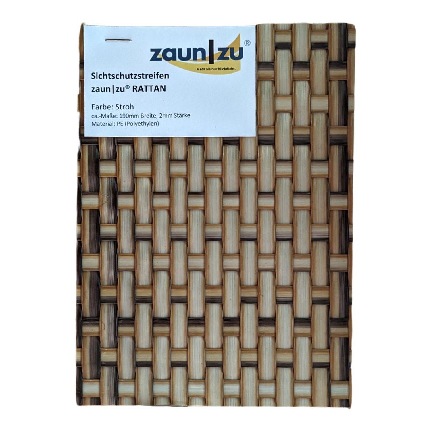 trake za privatnost zaun|zu® RATTAN uzorci za testiranje prije kupnje – 14,0 cm, Stroh