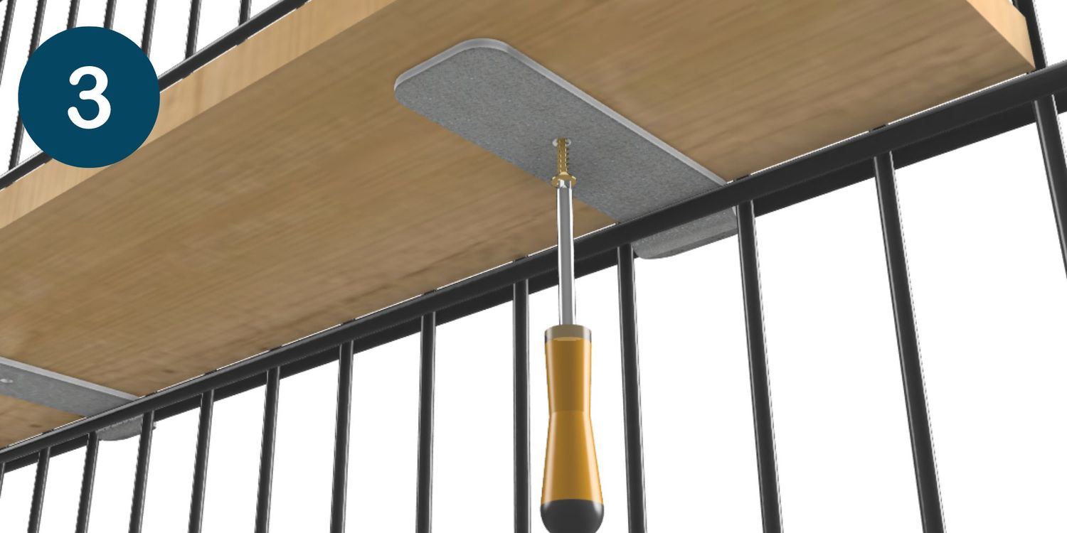 ZAUNIVERSUM® Bretthalter für Doppelstabmattenzäune – 4,0 cm, - Zaun-Deko – Ansicht 7