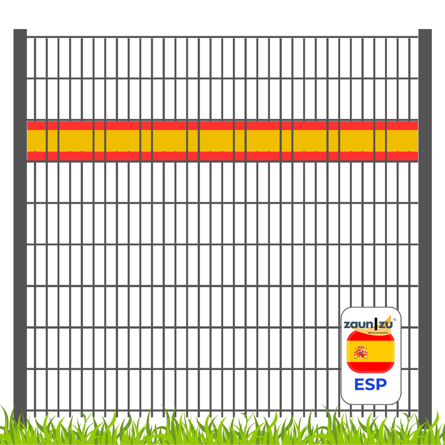 zaun|zu® tieniace pásy súprava v národných farbách Španielsko – 2,55 m, Akcentové pruhy