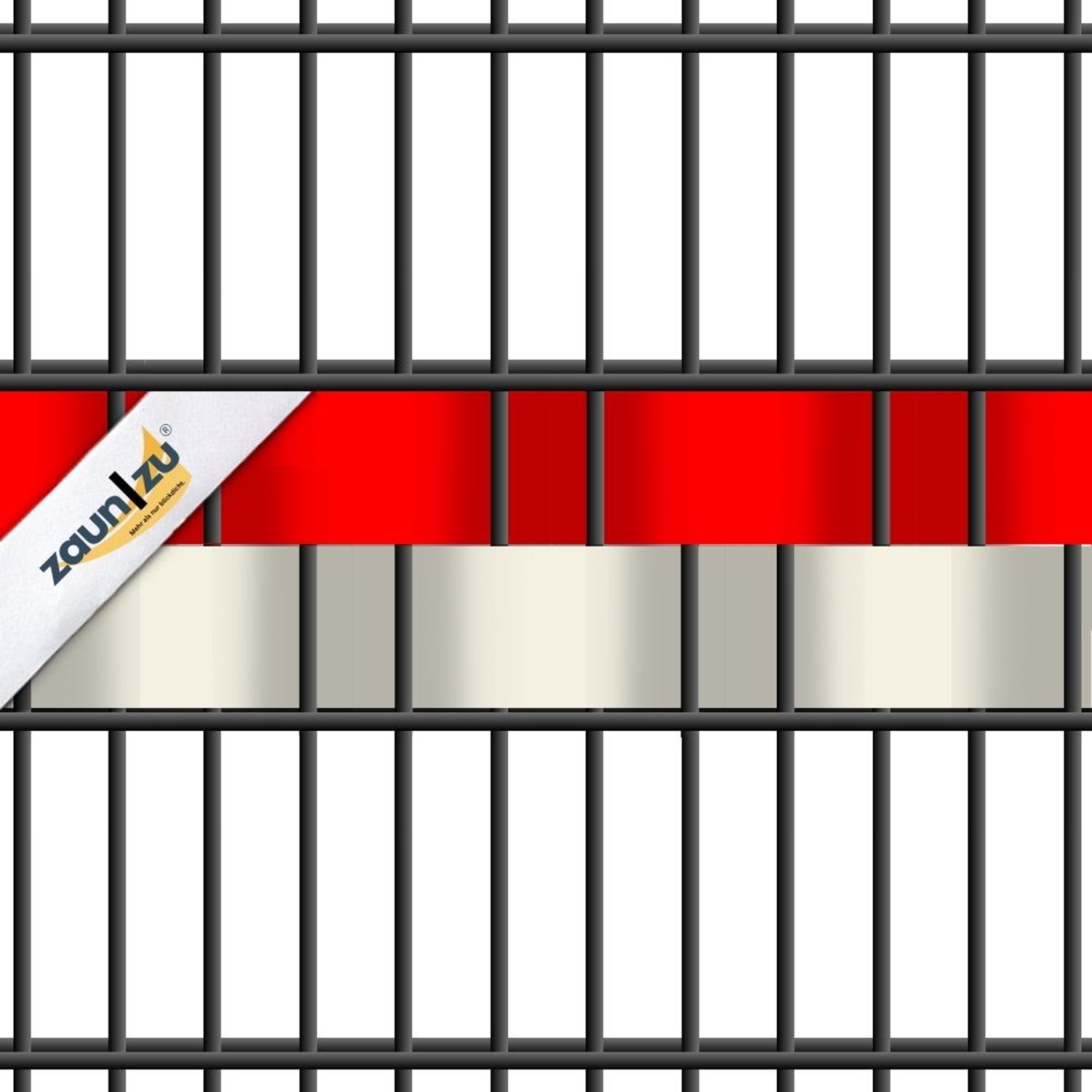 strisce frangivista in colori club - set ROSSO-BIANCO – 2,55 m