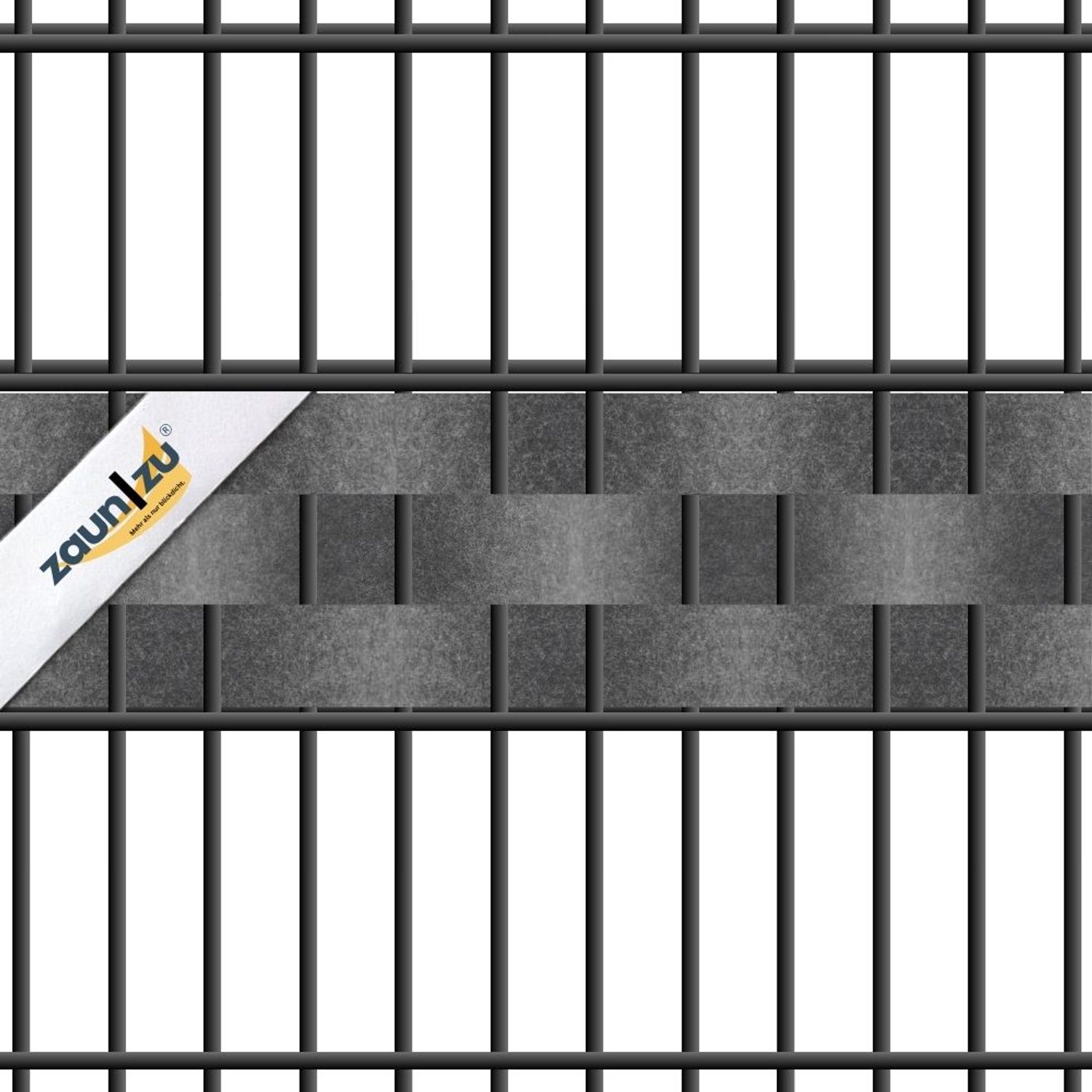 zaun|zu® design non-woven accent stripes 3er set DRITTEL 63 mm x 255 cm privacy screen strips for the fence – 2,55 m
