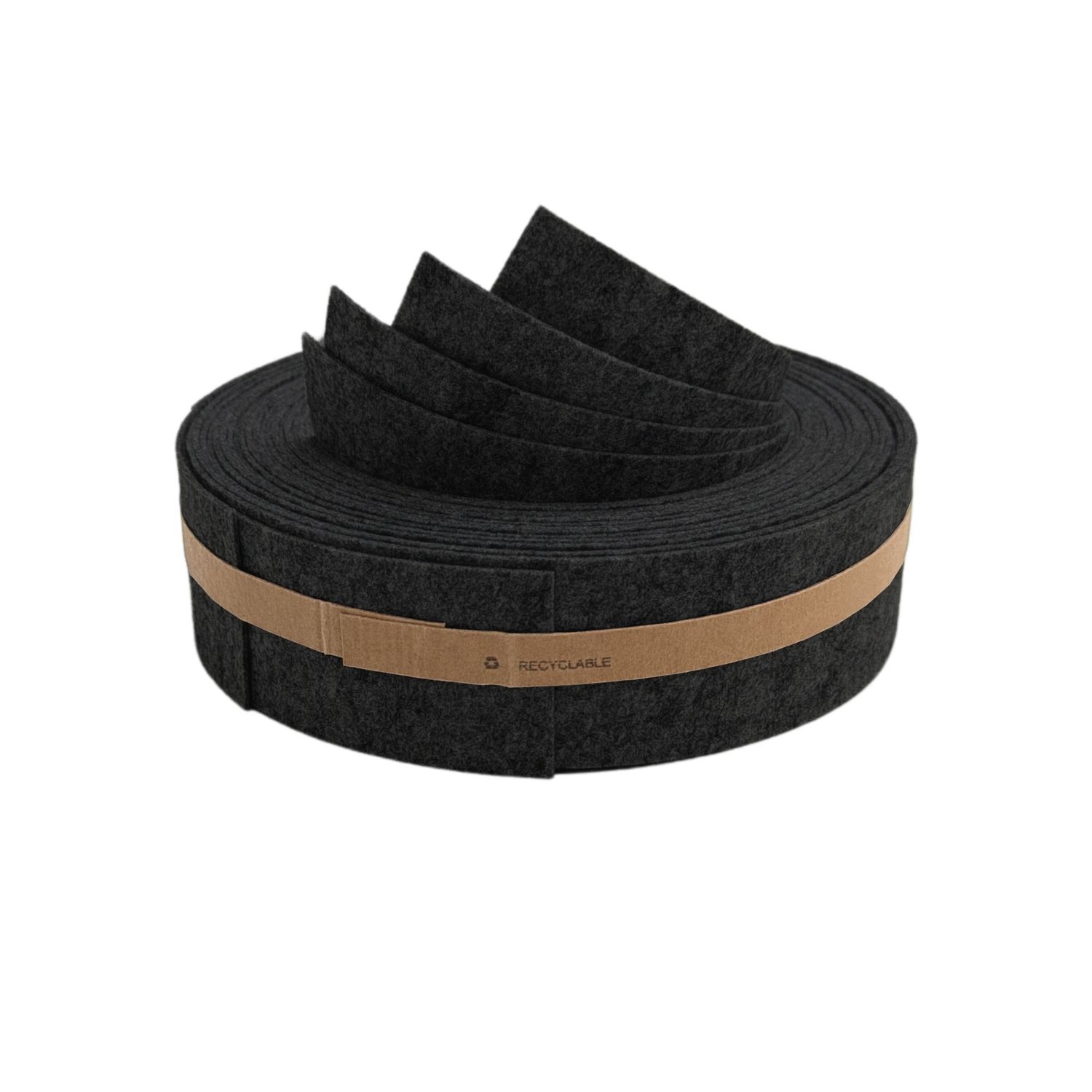 zaun|zu® Design non-tissé bande d'accent 4er Set VIERTEL 47 mm x 255 cm lamelles occultantes pour la clôture – 2,55 m, Schwarzgrau
