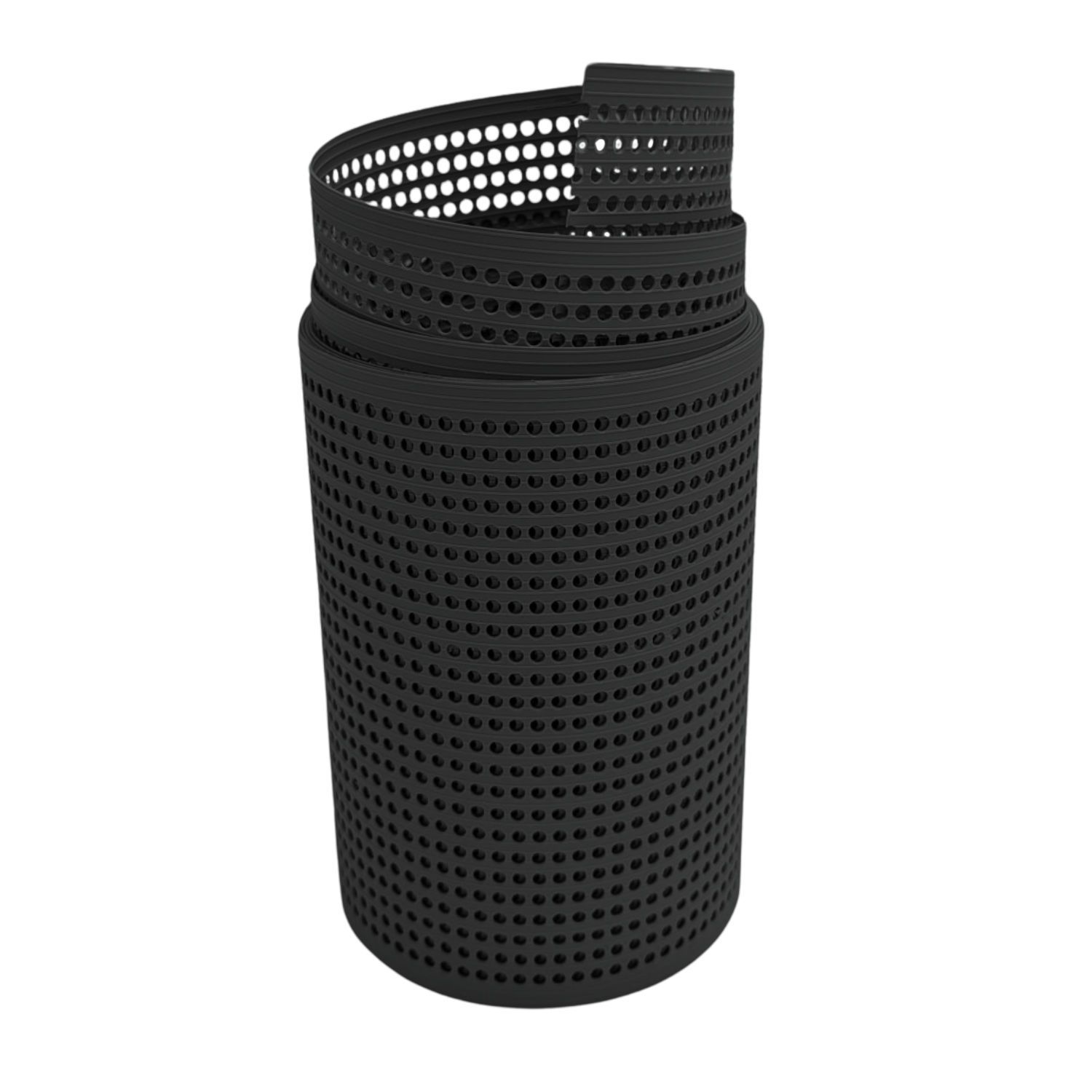lamelles occultantes zaun|zu® RILLE GELOCHT 30% motif pour la clôture – 255cm, Anthracite (RAL 7016)