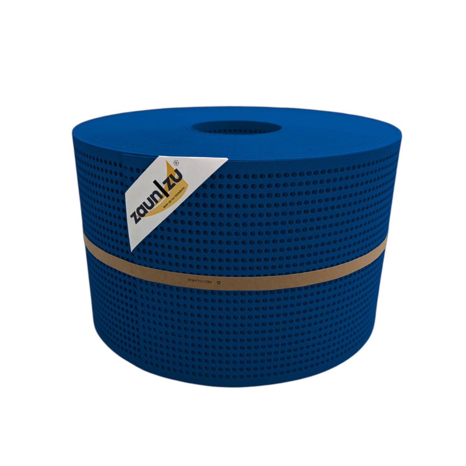 zaun|zu® stínicí pásy PREMIUM perforovaný 30% vzor perforace – 50m, Enzianblau (RAL 5010)