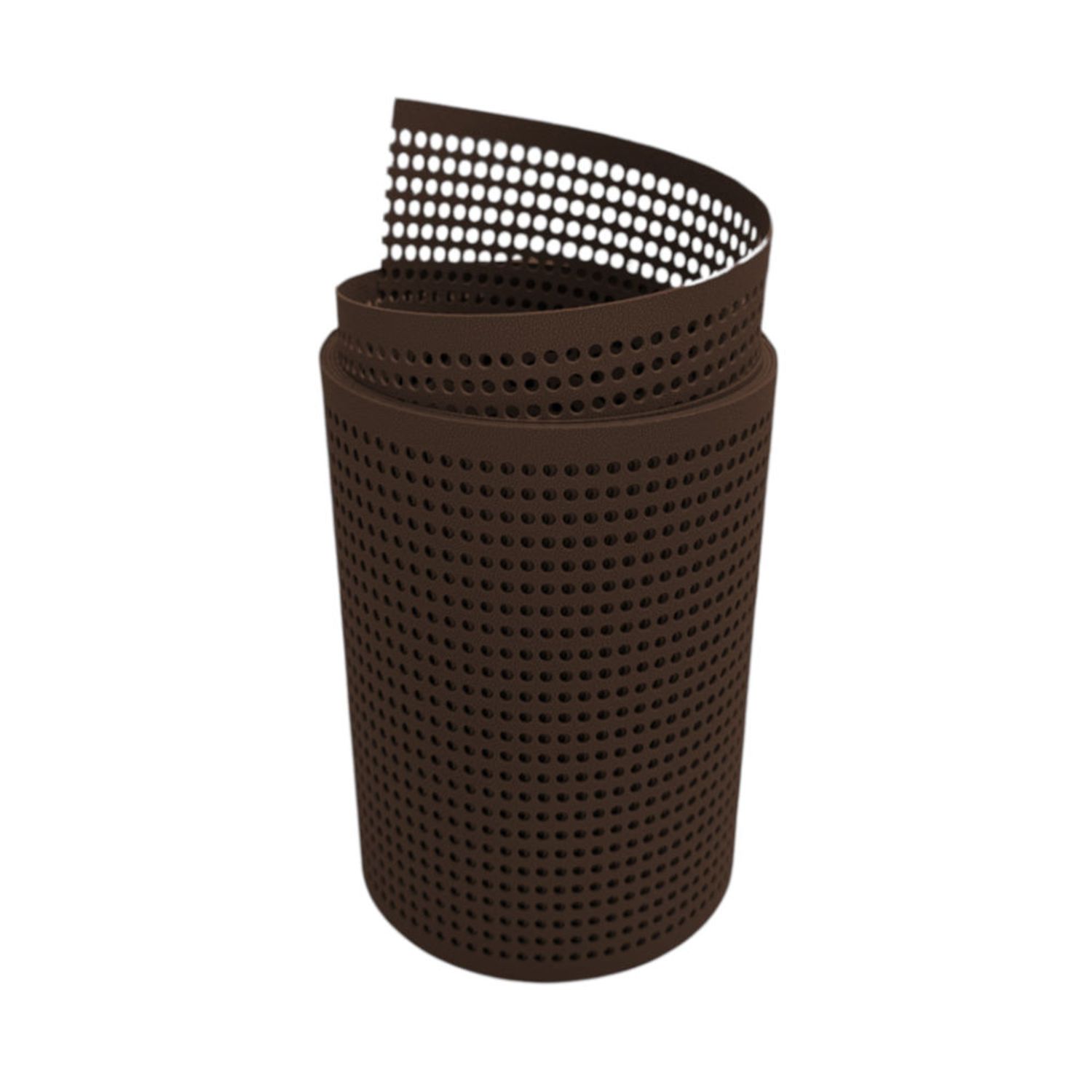 lamas de ocultación zaun|zu PREMIUM Patrón perforado 30% – 255cm, Brown (RAL 8011)