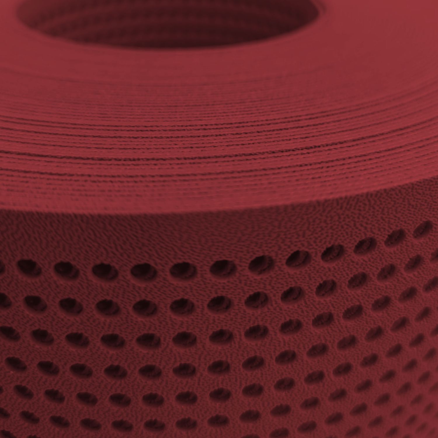 Privacy screen strips zaun|zu PREMIUM Perforated 30% hole pattern – 50m, Bordeauxrot (RAL 3011) – View 2