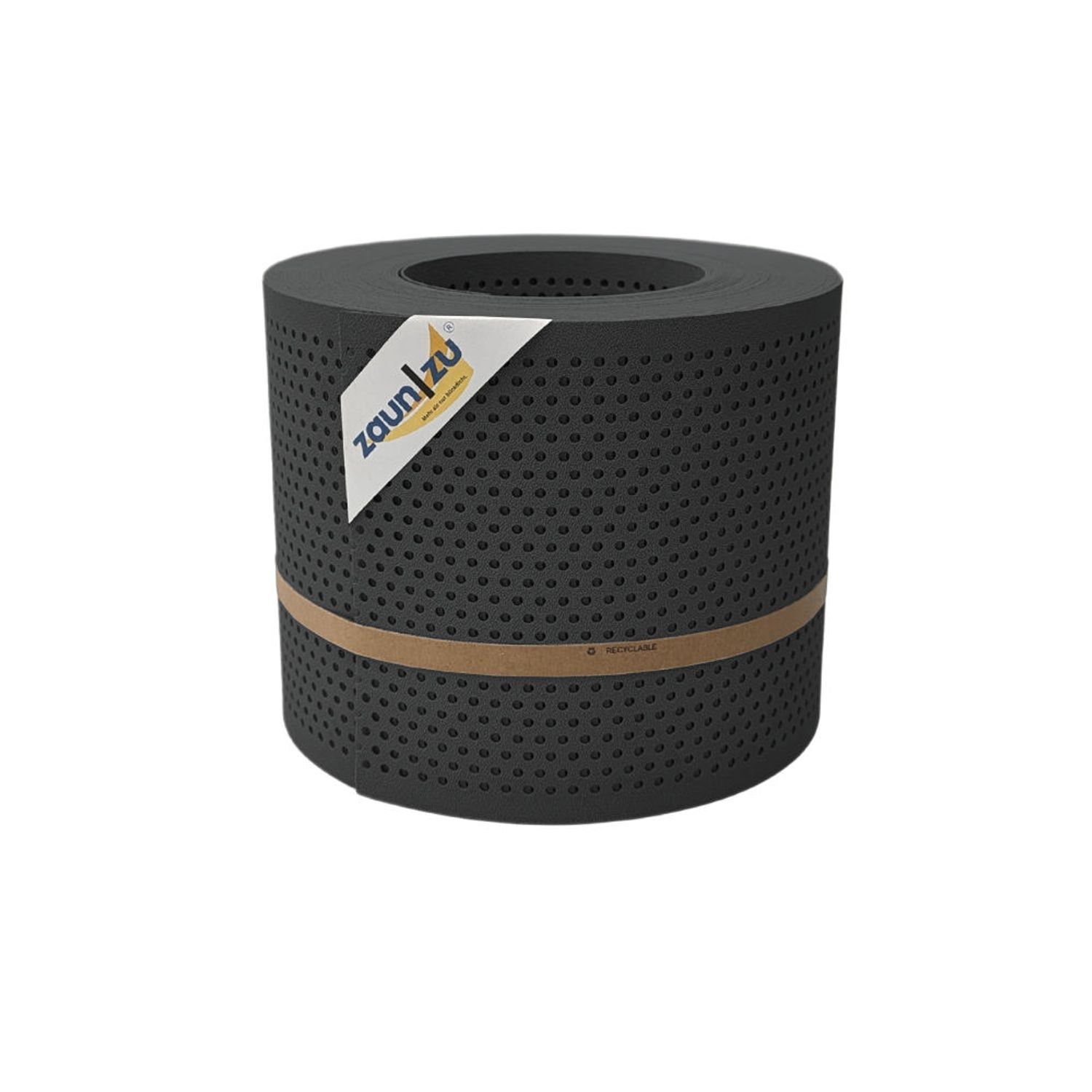 strisce schermatura frangivista zaun|zu PREMIUM Modello foro perforato 20% – 26m, Antracite (RAL 7016)
