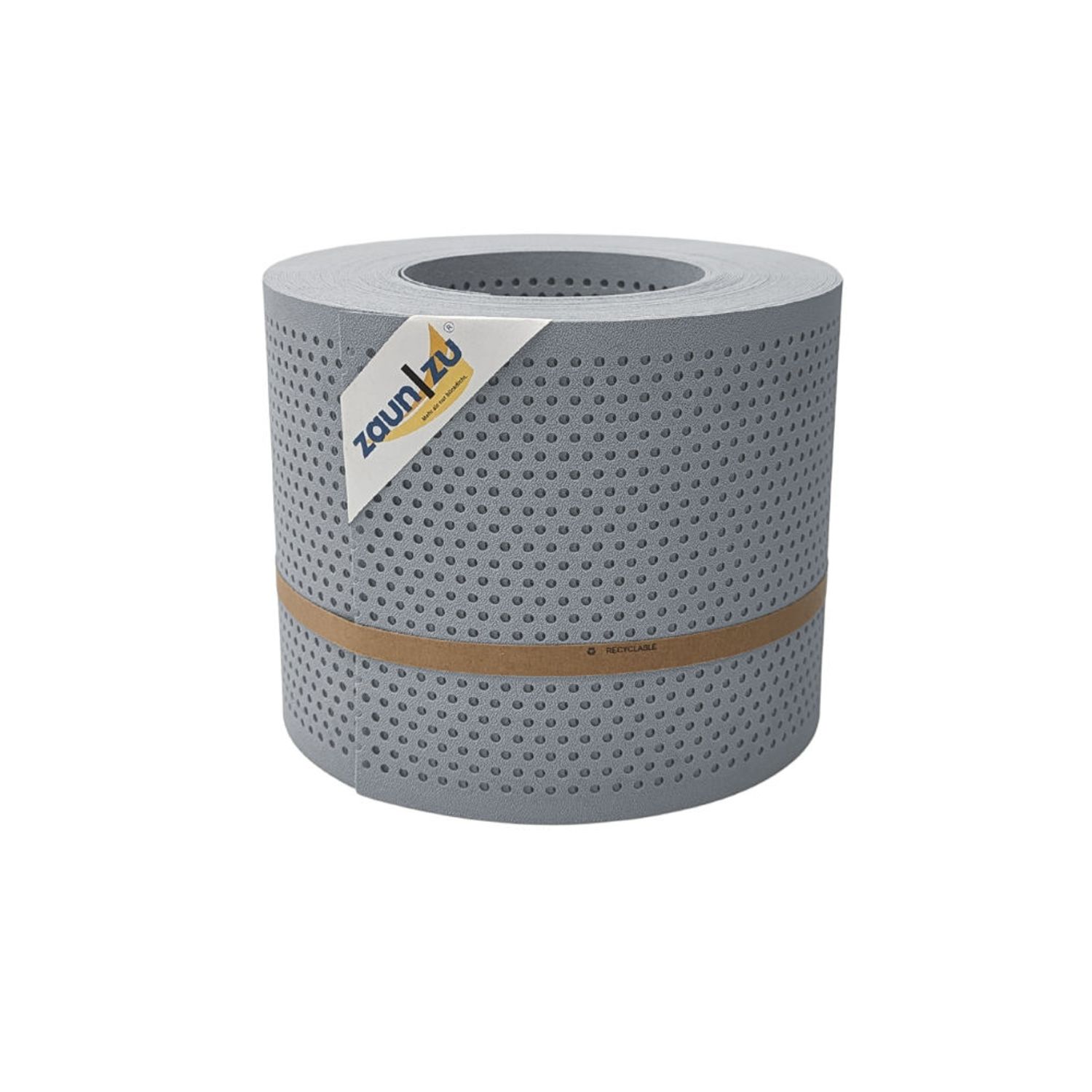 zaun|zu® tieniace pásy PREMIUM perforovaný 20% vzor perforácie – 26m, Fenstergrau (RAL 7040)