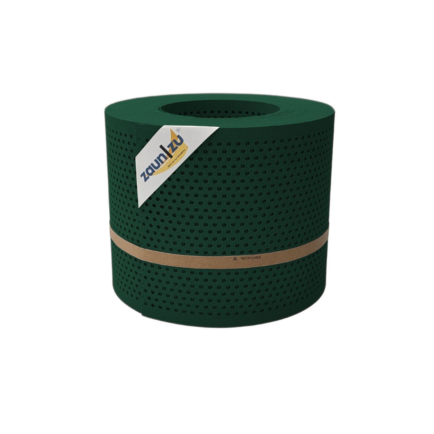 afskærmningsstrimler zaun|zu® PREMIUM 20% hulmønster – 26m, Grøn (RAL 6005)