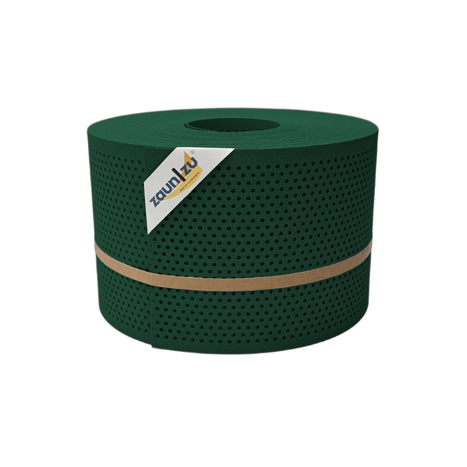 zichtstroken zaun|zu PREMIUM Geperforeerd 20% gatpatroon – 50m, Groen (RAL 6005)