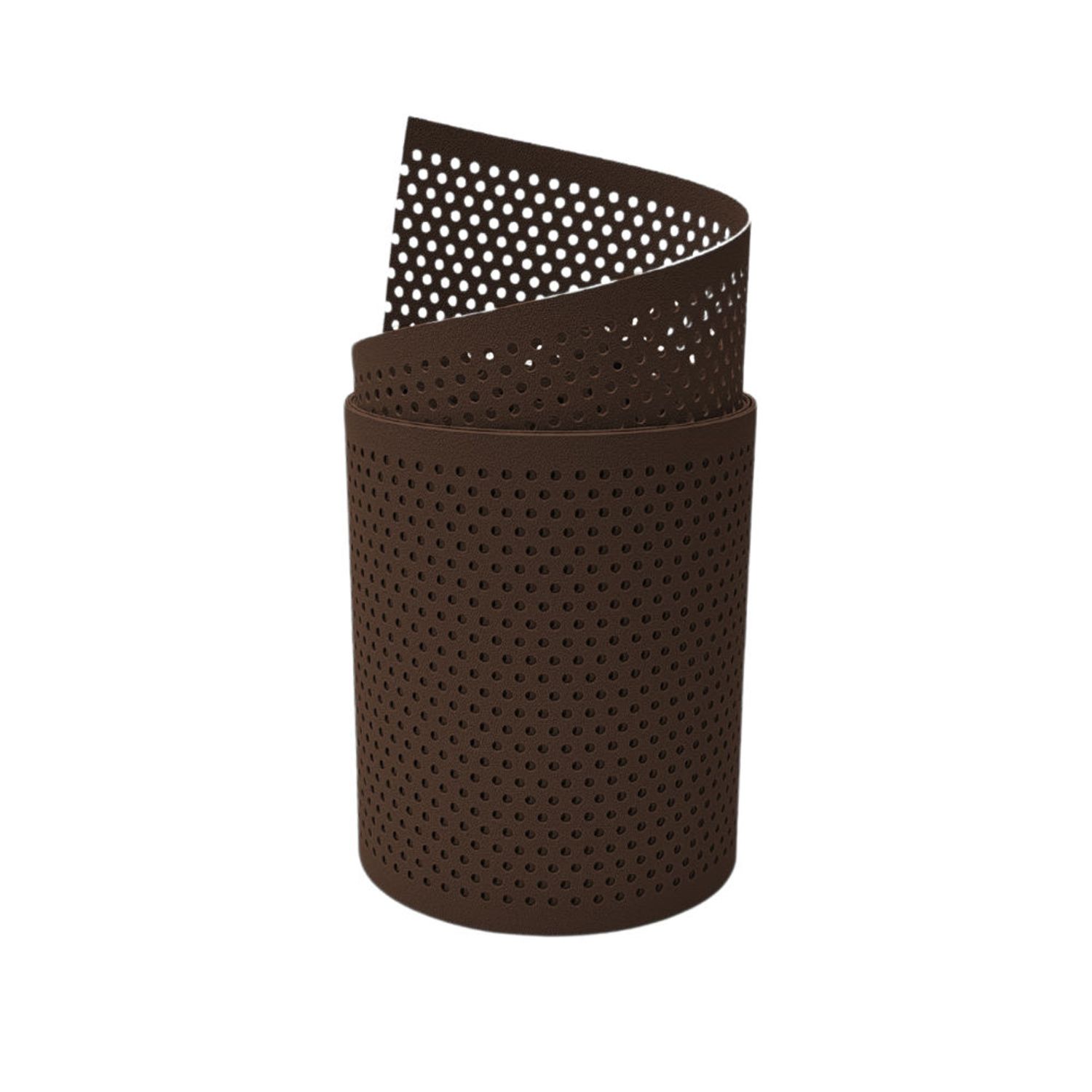 zaun|zu® PREMIUM trak za zaslonitev, z luknjami 20% vzorec lukenj – 255cm, Rjava (RAL 8011)